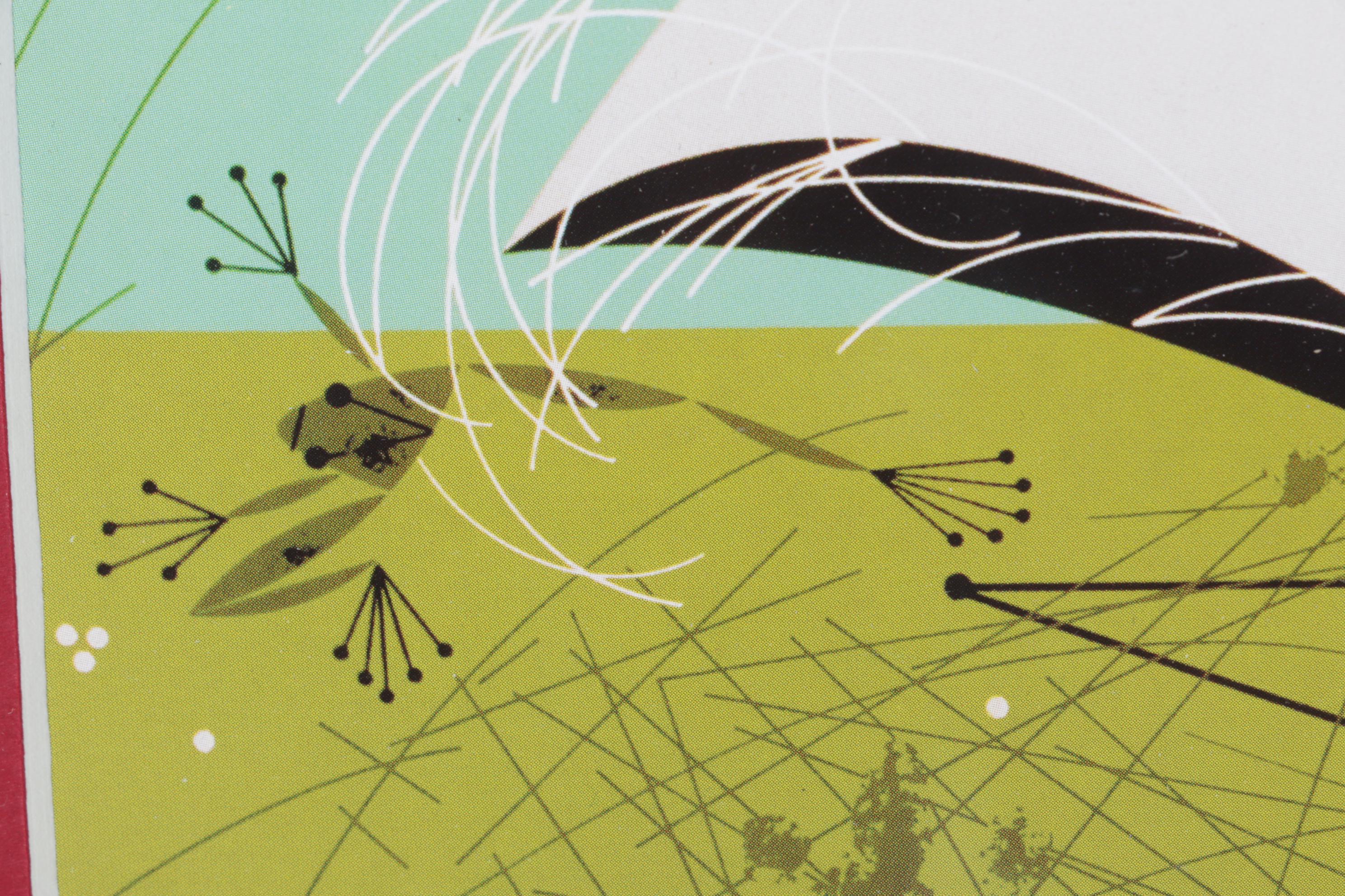 Charley Harper Offset Lithograph "Whooping Crane"