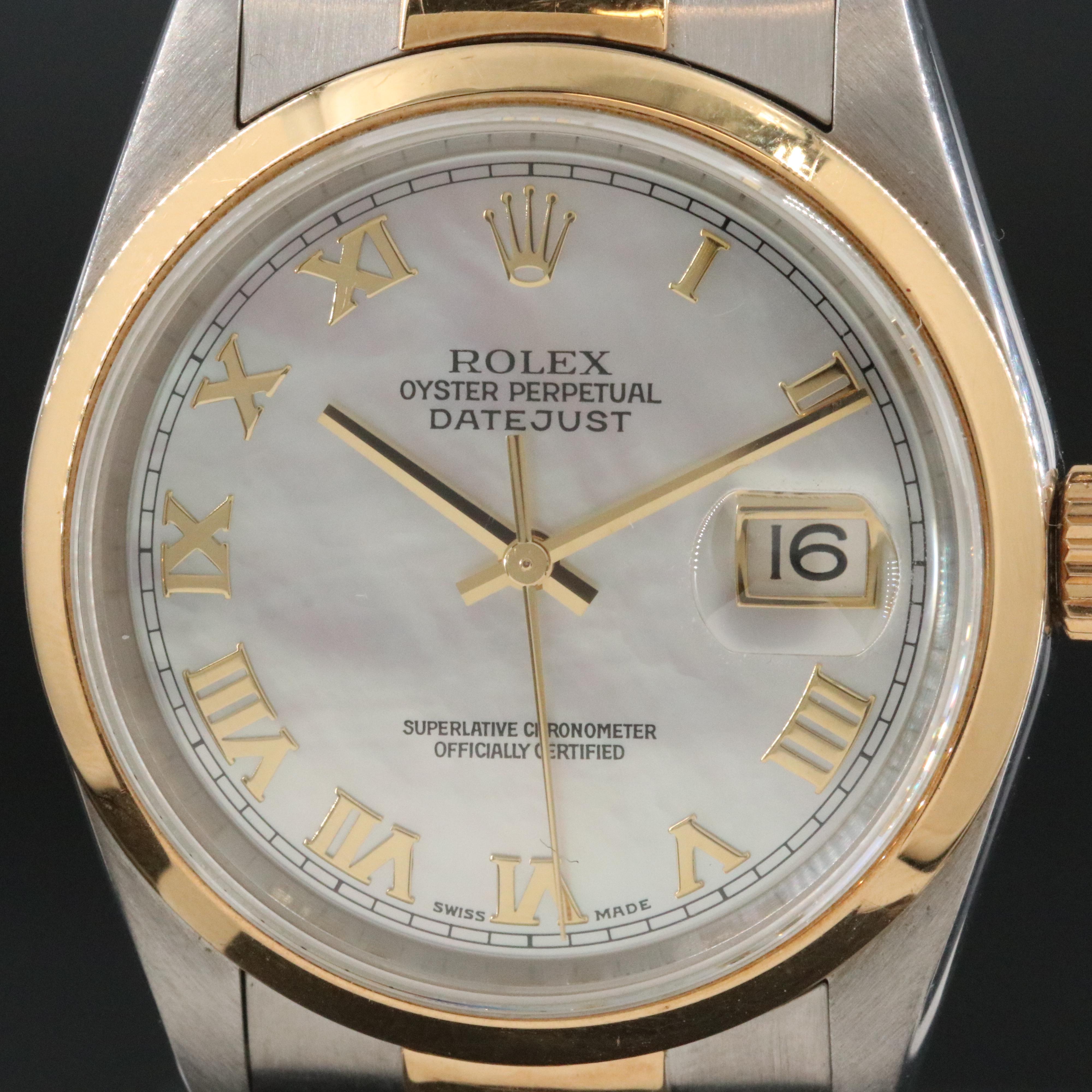 Rolex Datejust 1620339 Mother-of-Pearl Two-Tone 18K & Steel Automatic Watch