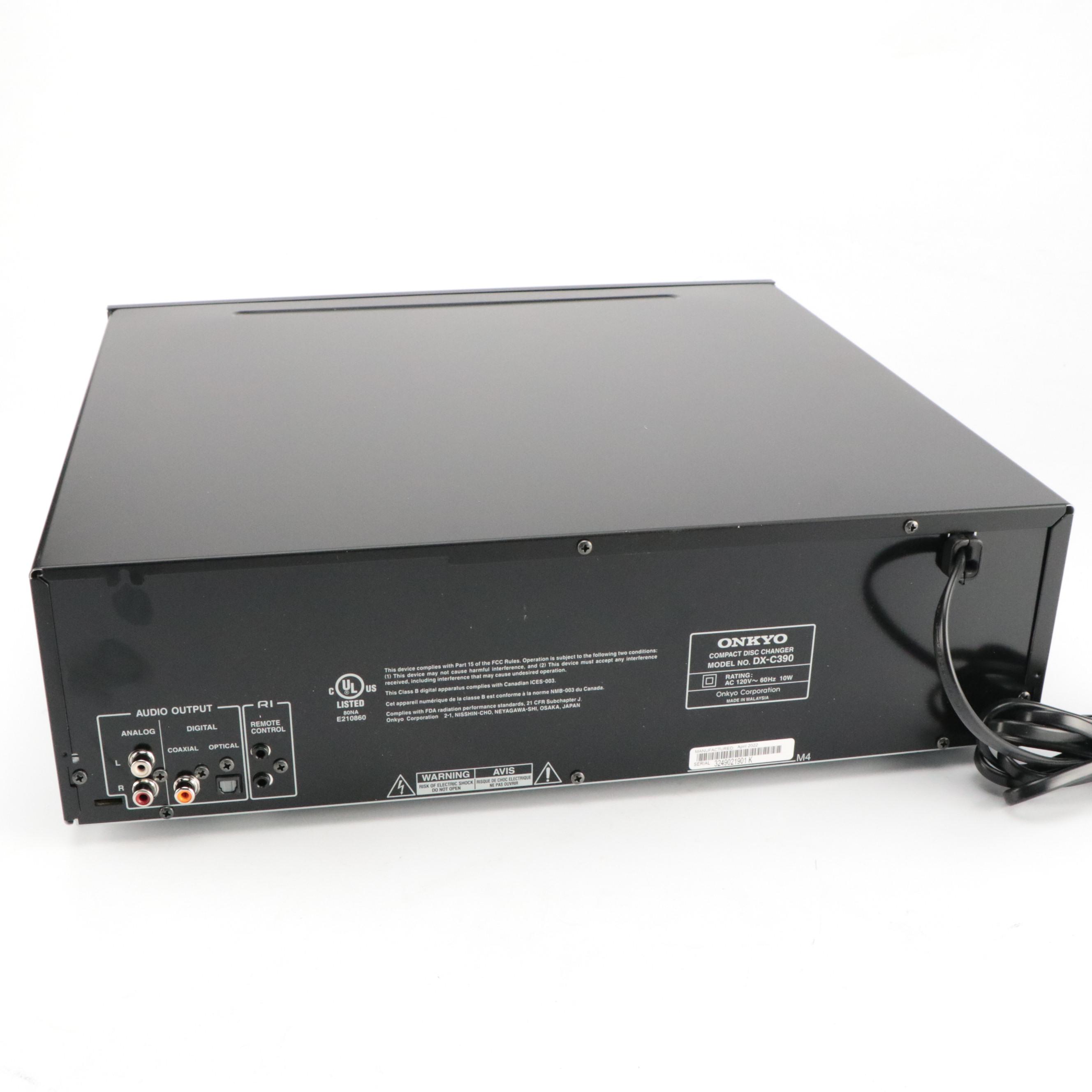 Onkyo DX-C390 6-Disc CD Changer with Remote, 2022