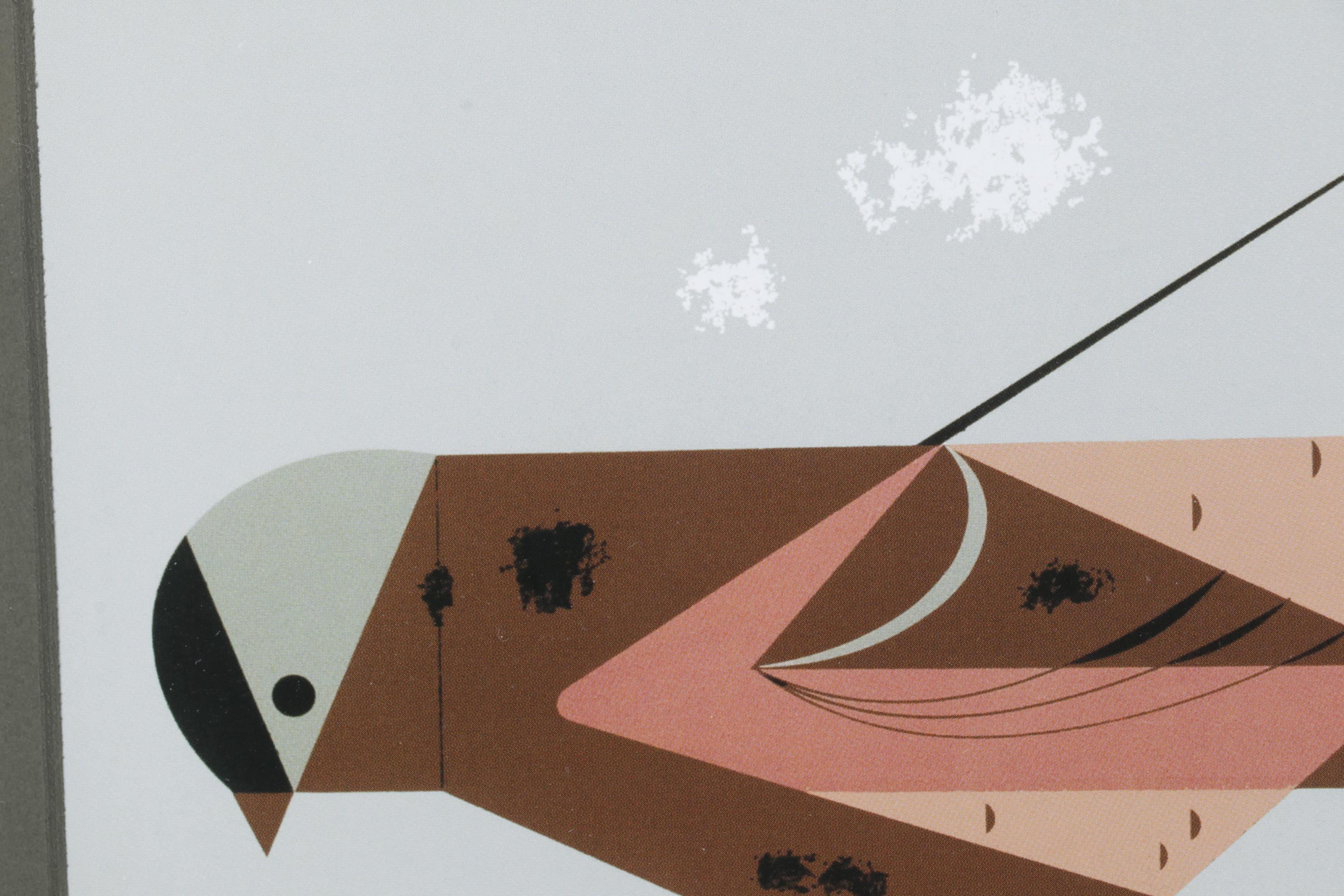 Charley Harper Ford Times Offset Lithograph "Gray-Crowned Rosy Finch", 1956