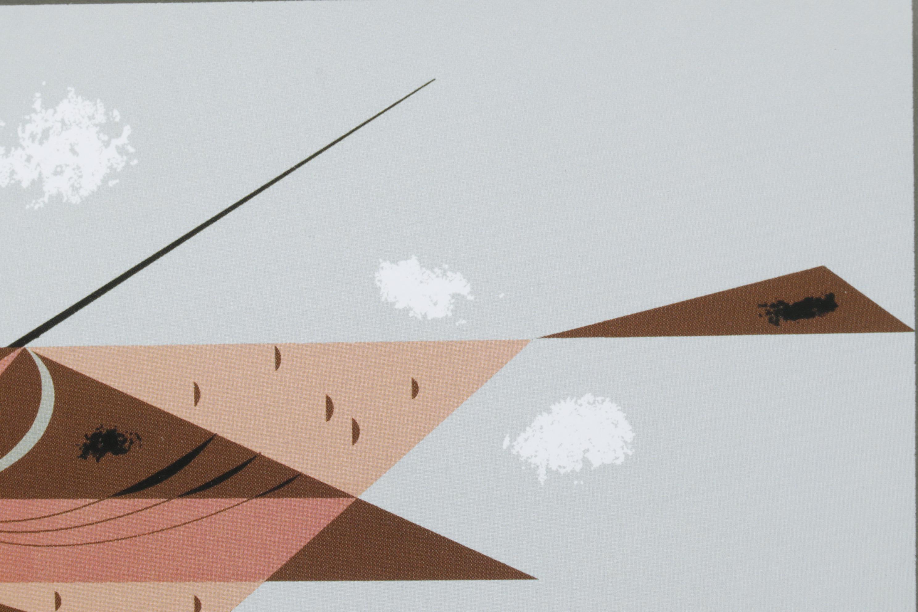 Charley Harper Ford Times Offset Lithograph "Gray-Crowned Rosy Finch", 1956