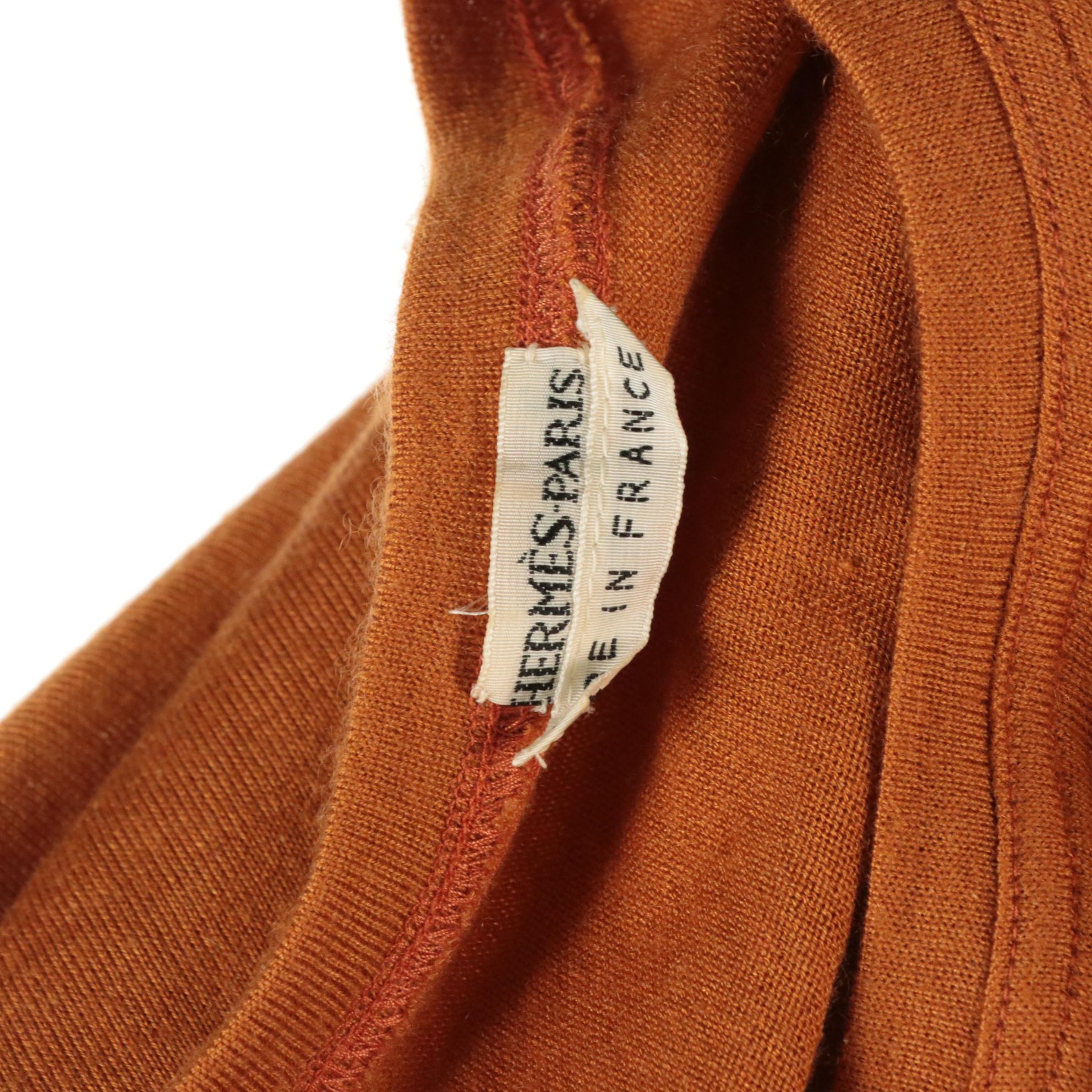 Hermès Cashmere and Silk Blend Sleeveless Top in Persimmon