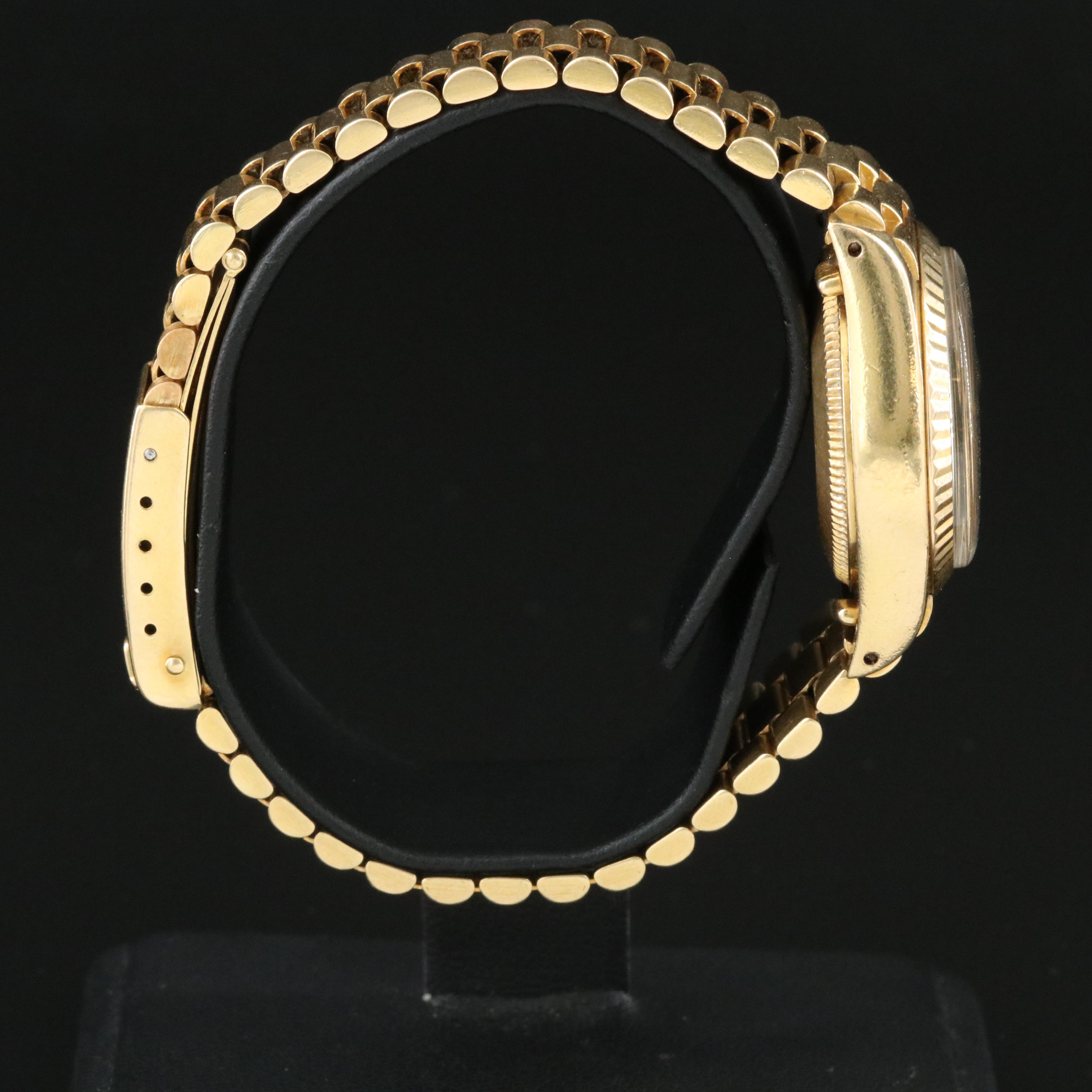 1977 Rolex 18K Lady Datejust President Band Watch