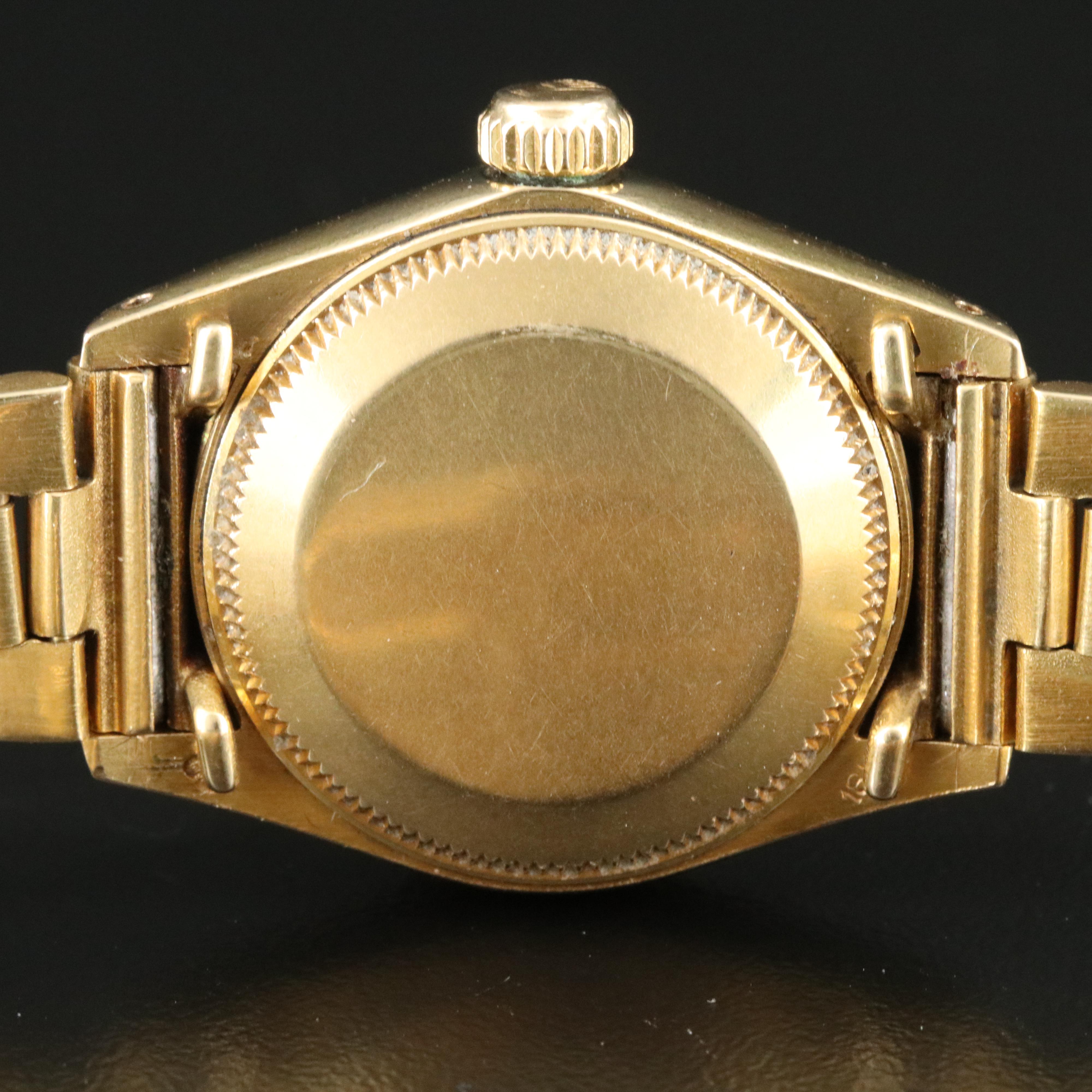 1977 Rolex 18K Lady Datejust President Band Watch