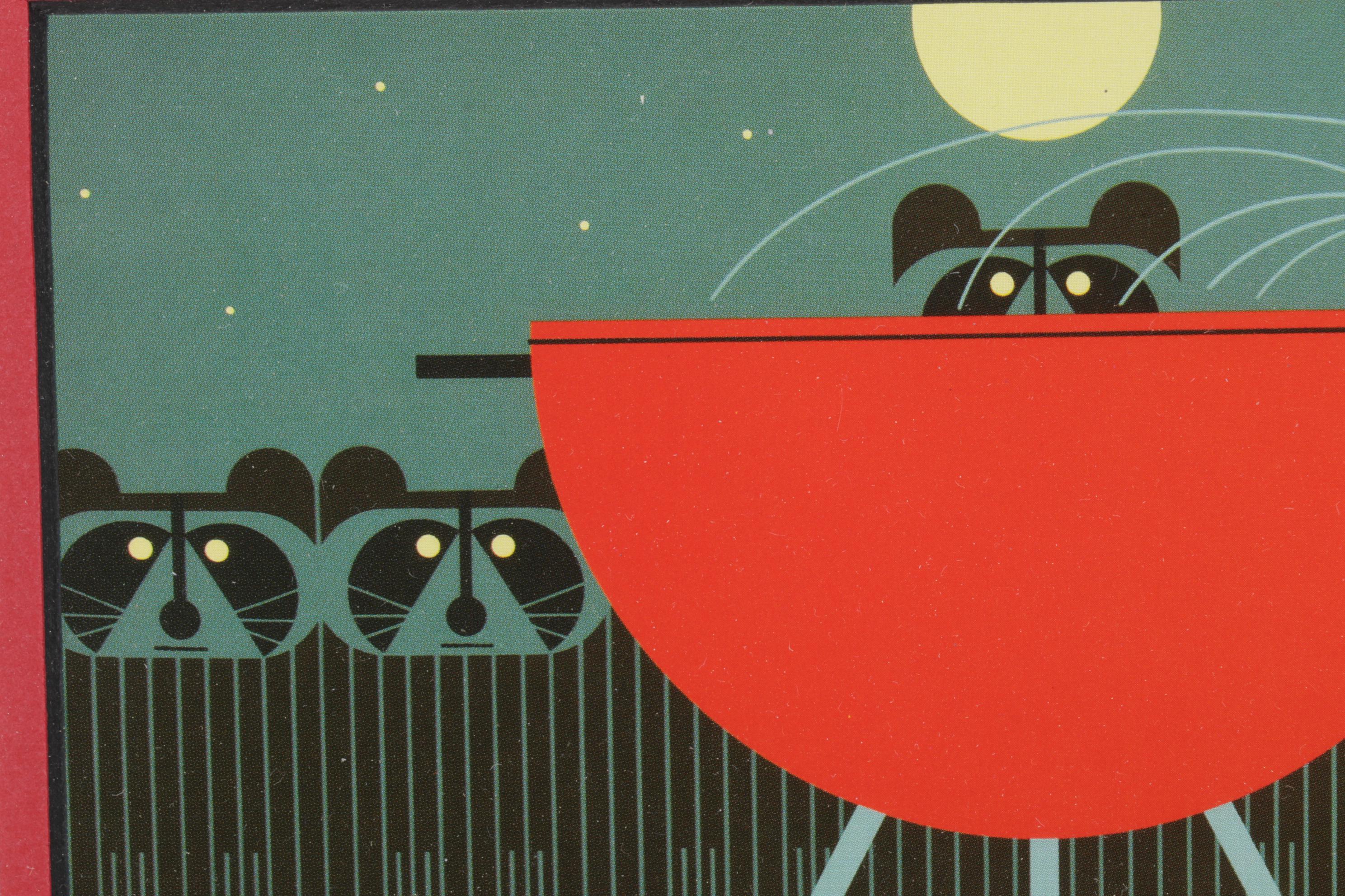 Charley Harper Offset Lithograph "Big Rac Attack"
