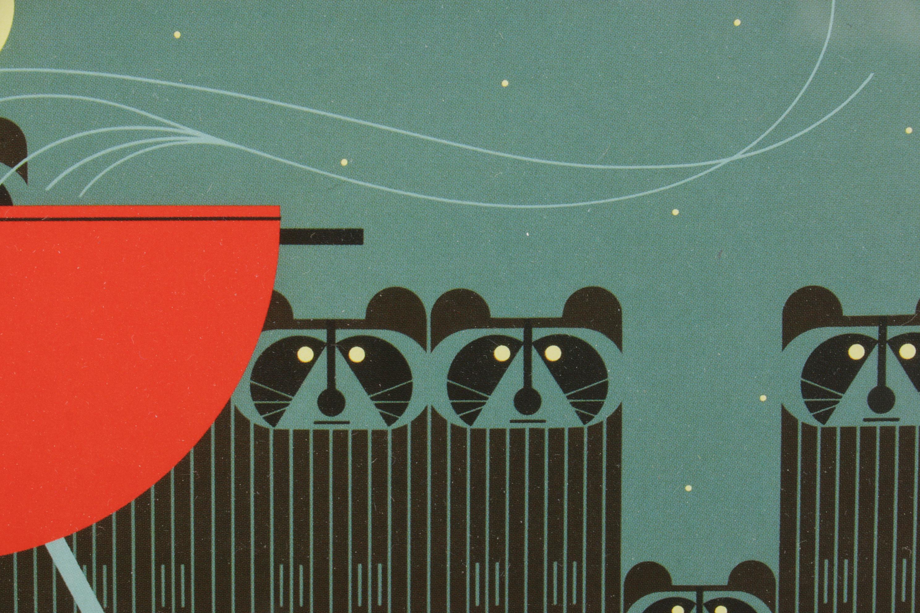 Charley Harper Offset Lithograph "Big Rac Attack"