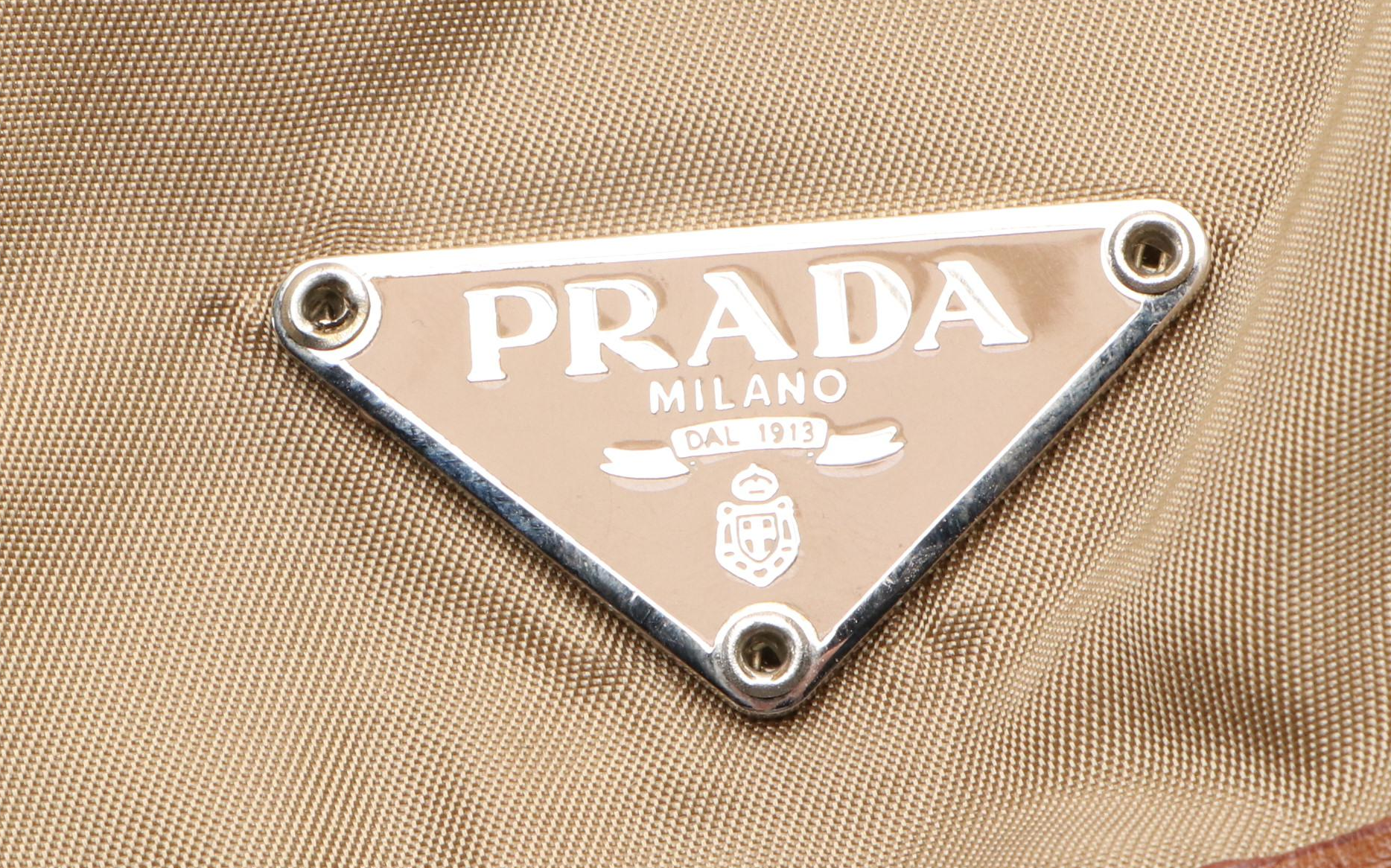 Prada Double Pocket Drawstring Backpack in Nylon and Leather Trim