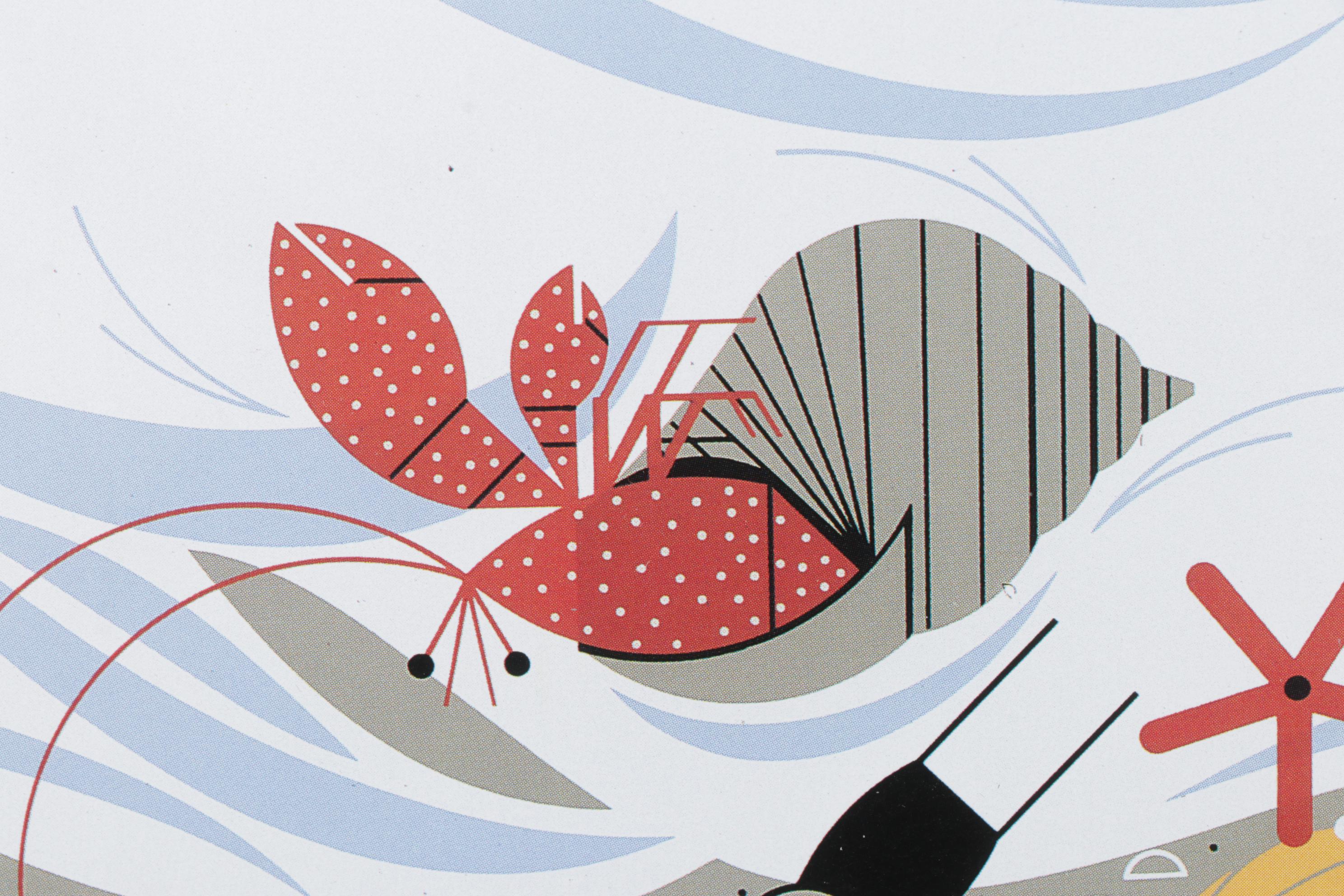 Charley Harper Offset Lithograph "Crabitat", 1987