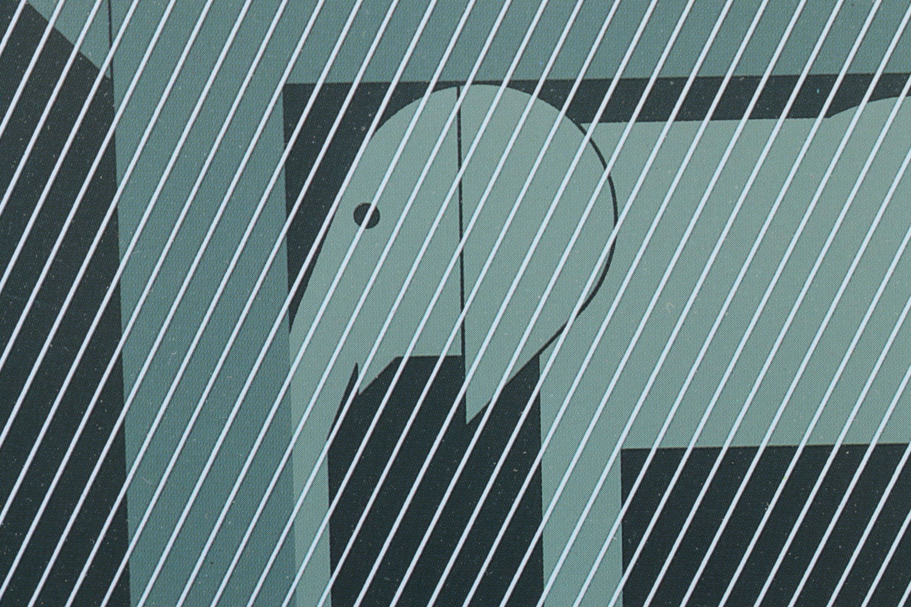 Charley Harper Offset Lithograph "Jumbrella", 1980