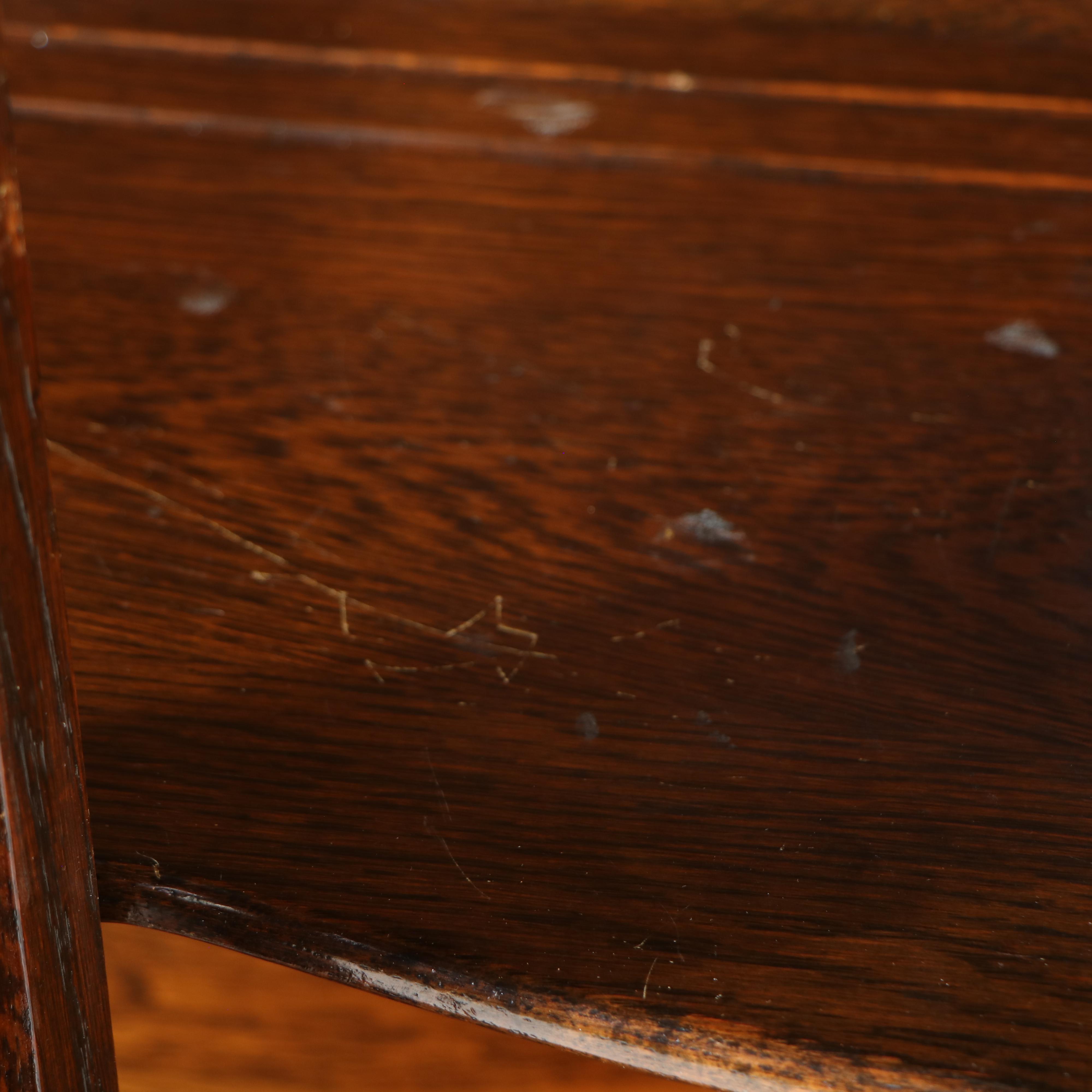 American Empire Oak Display Cabinet, Late 19th/ Early 20th Century