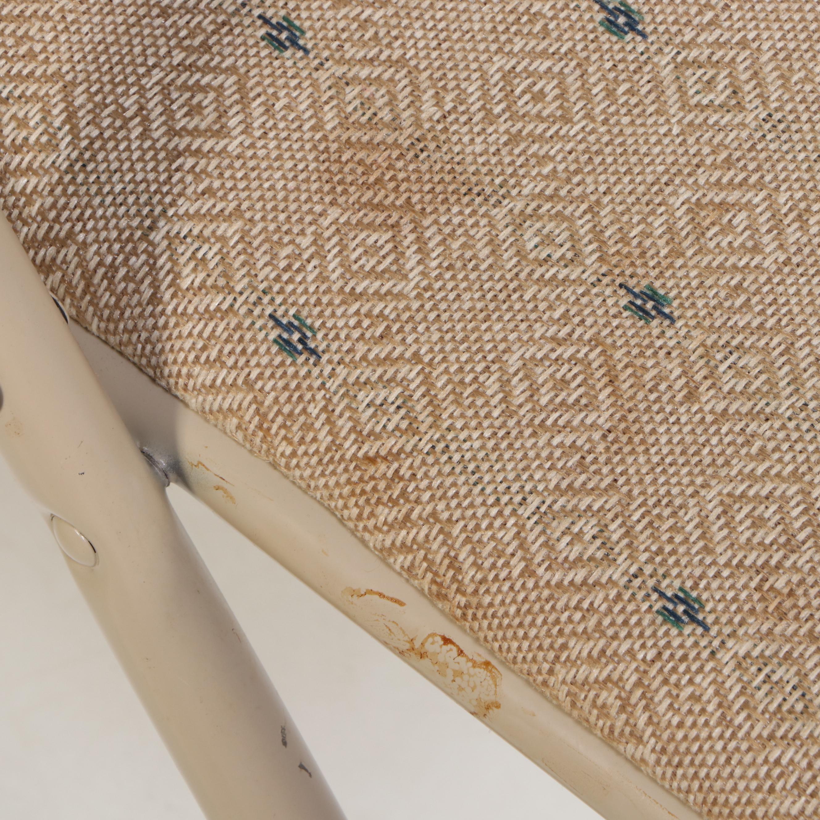 Coleman Aluminum Folding Table with Four Cosco Folding Chairs