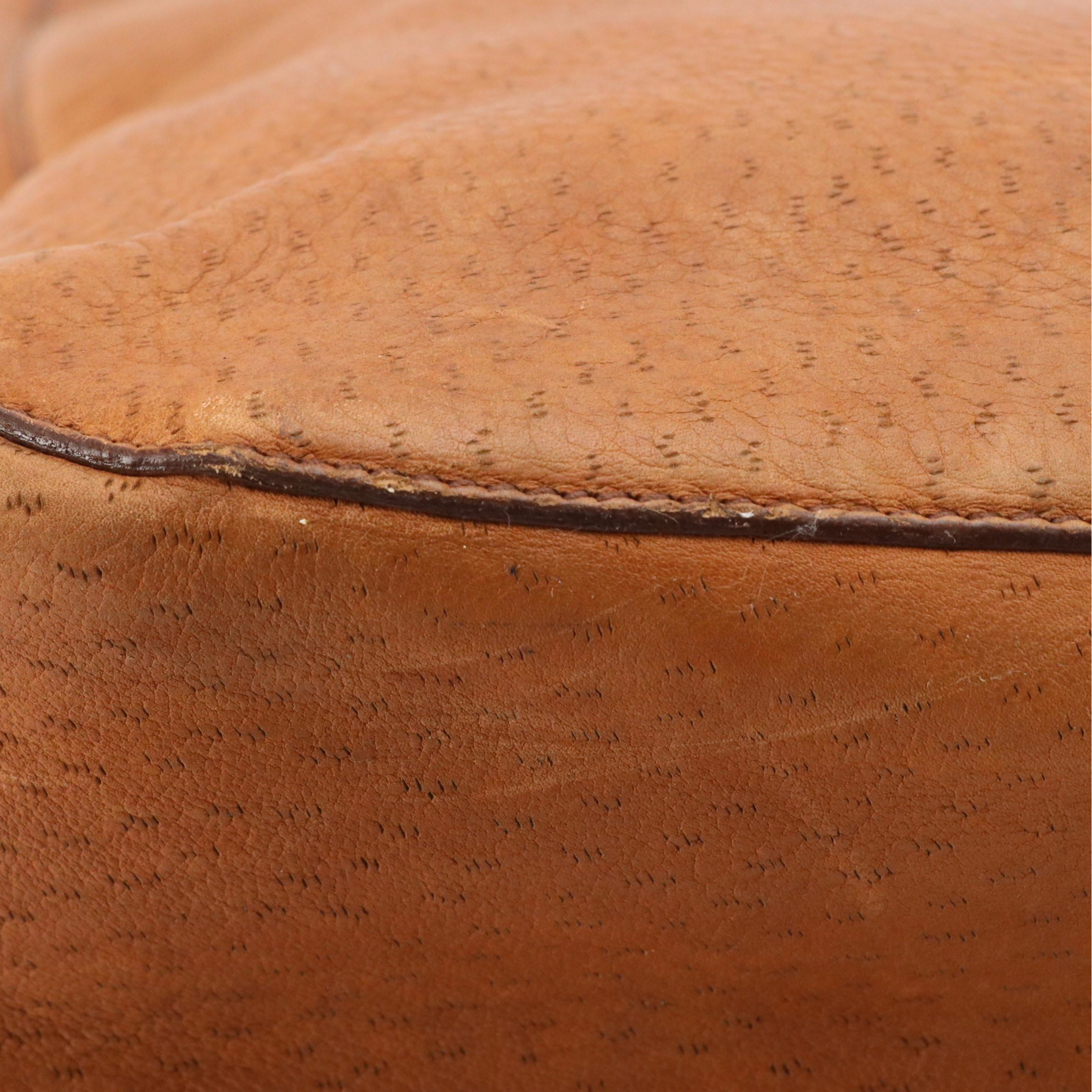 Prada Large Hobo Shoulder Bag in Brandy Brown Pigskin Leather