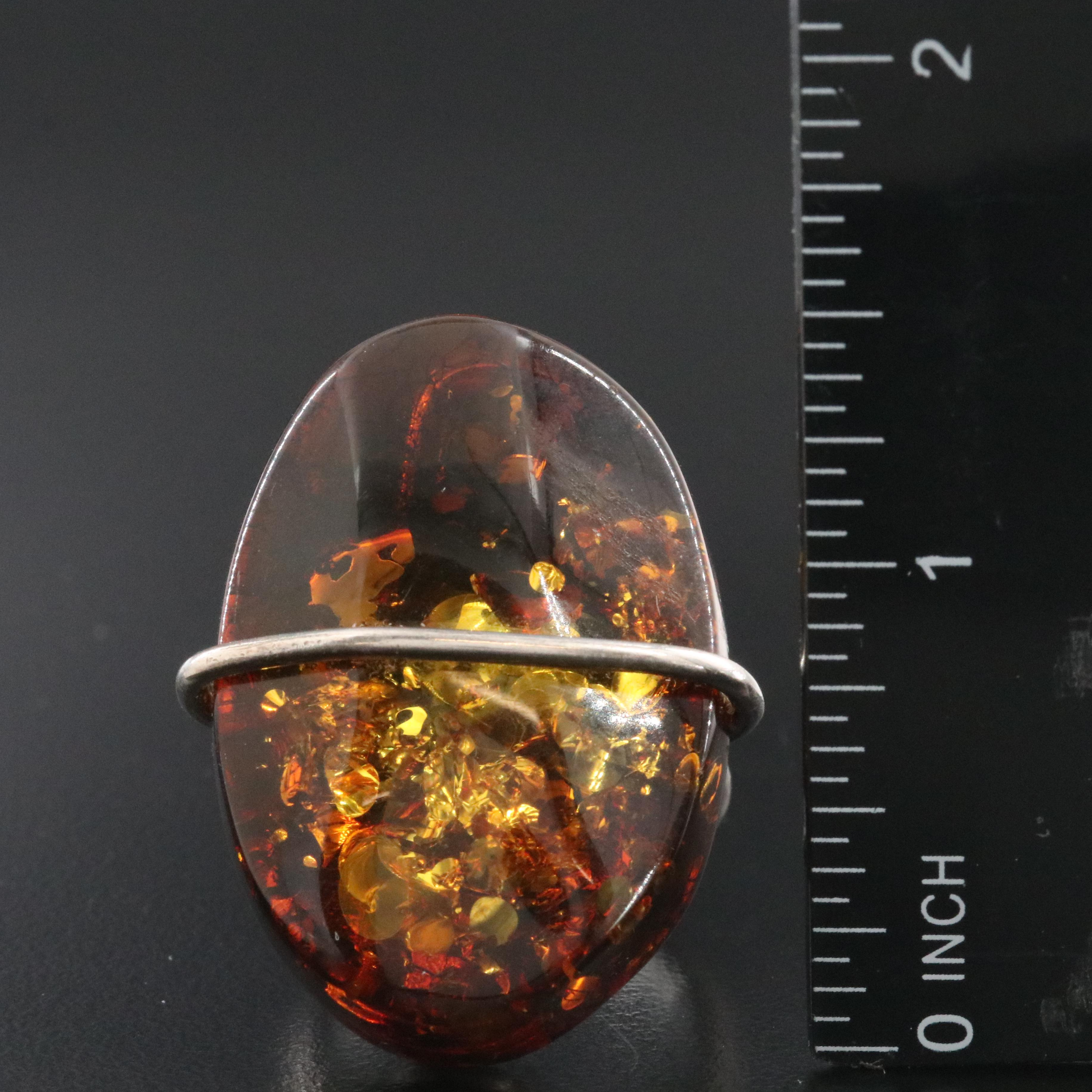 Sterling Copal Ring