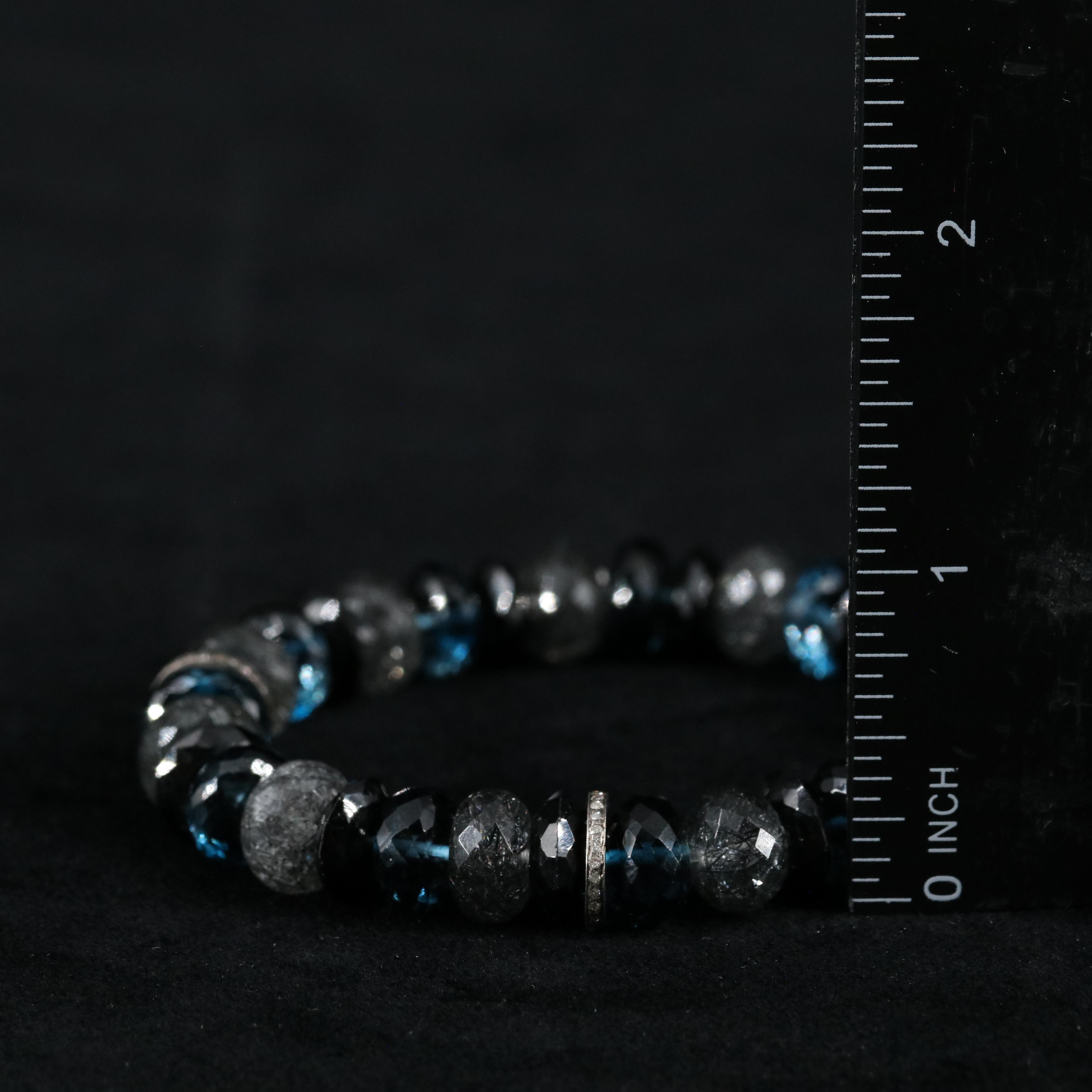 Sheryl Lowe Tourmalated Quartz, Spinel and Diamond Bracelet