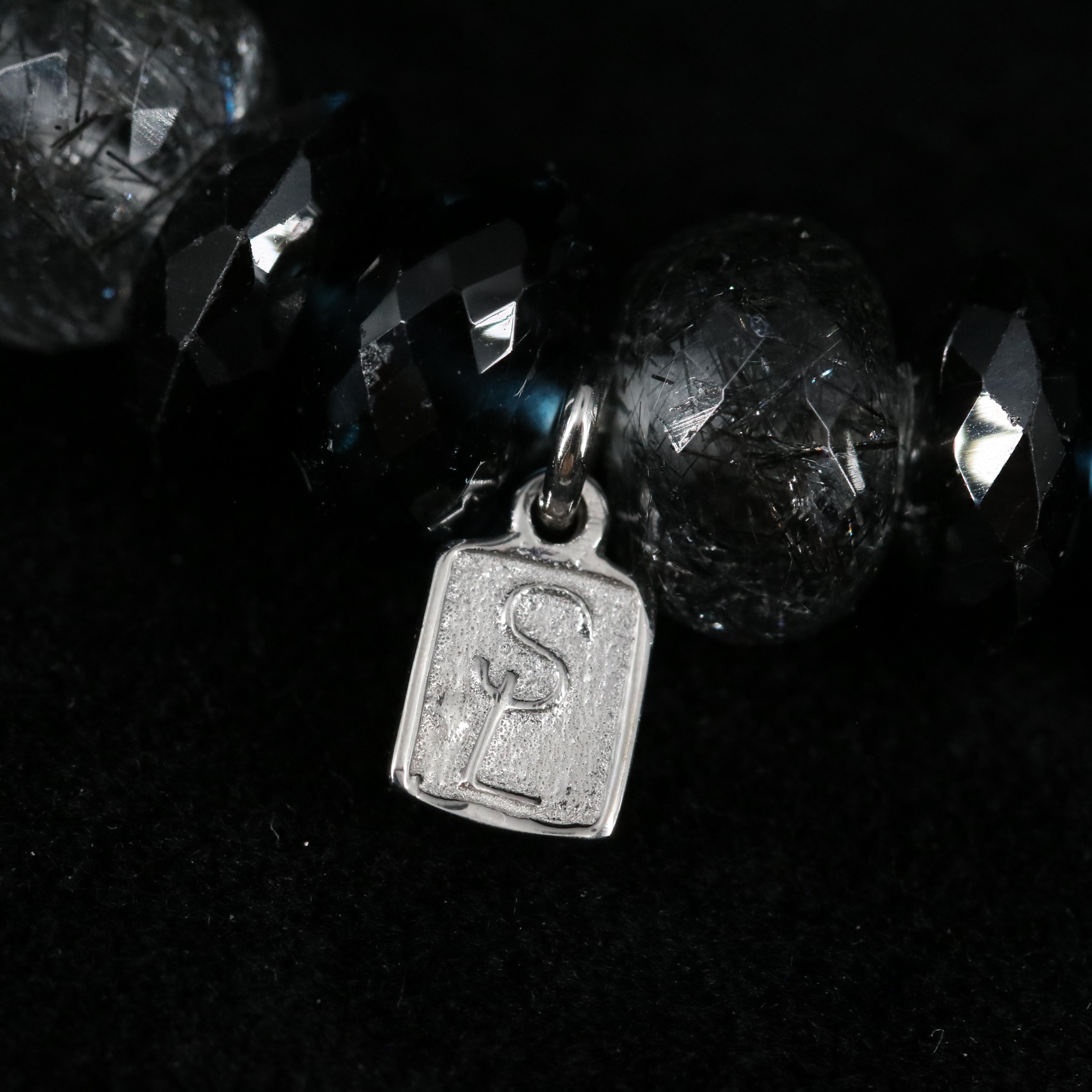 Sheryl Lowe Tourmalated Quartz, Spinel and Diamond Bracelet