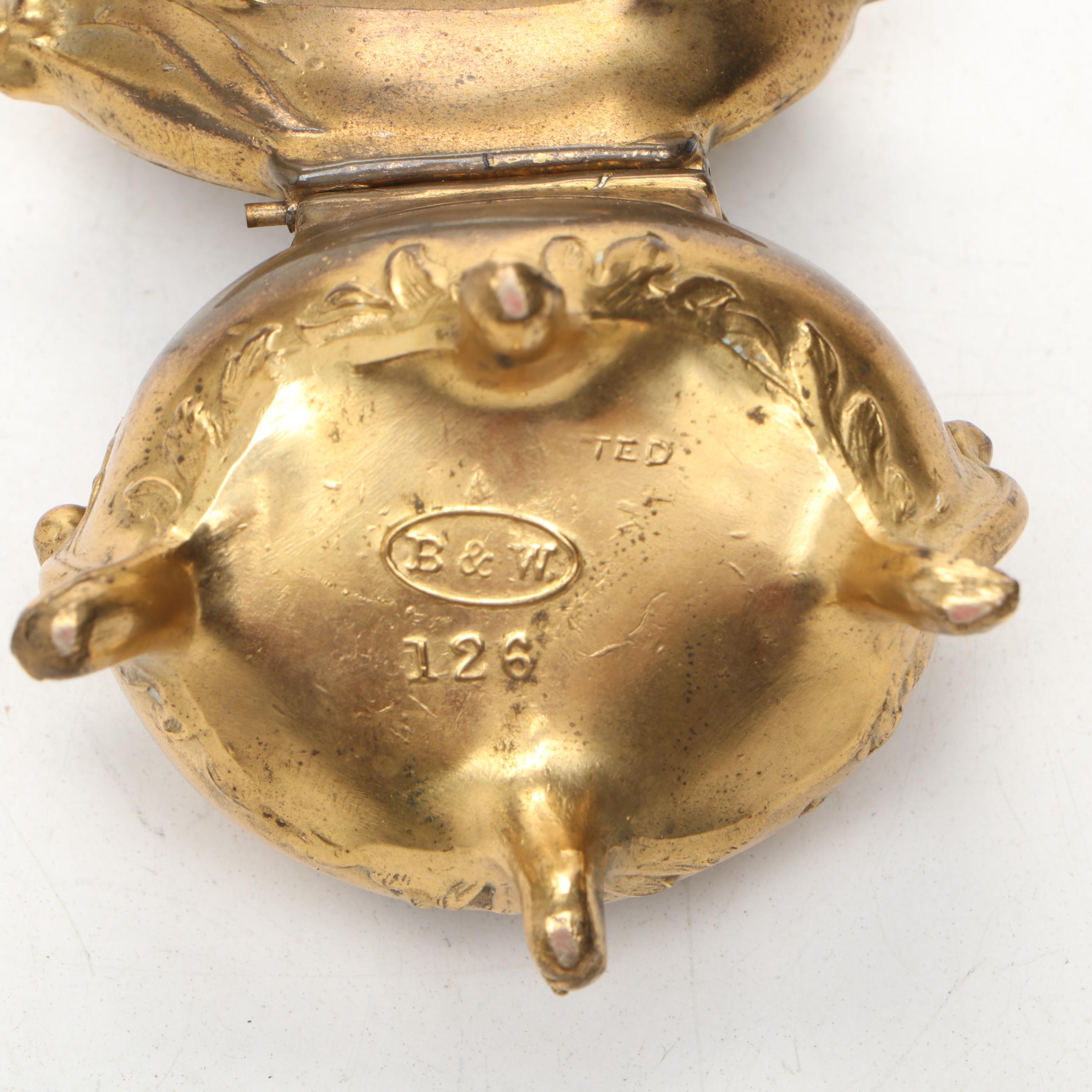 Hope Silver Co. Plated Hand Mirror with Brainard & Wilson Jewelry Casket