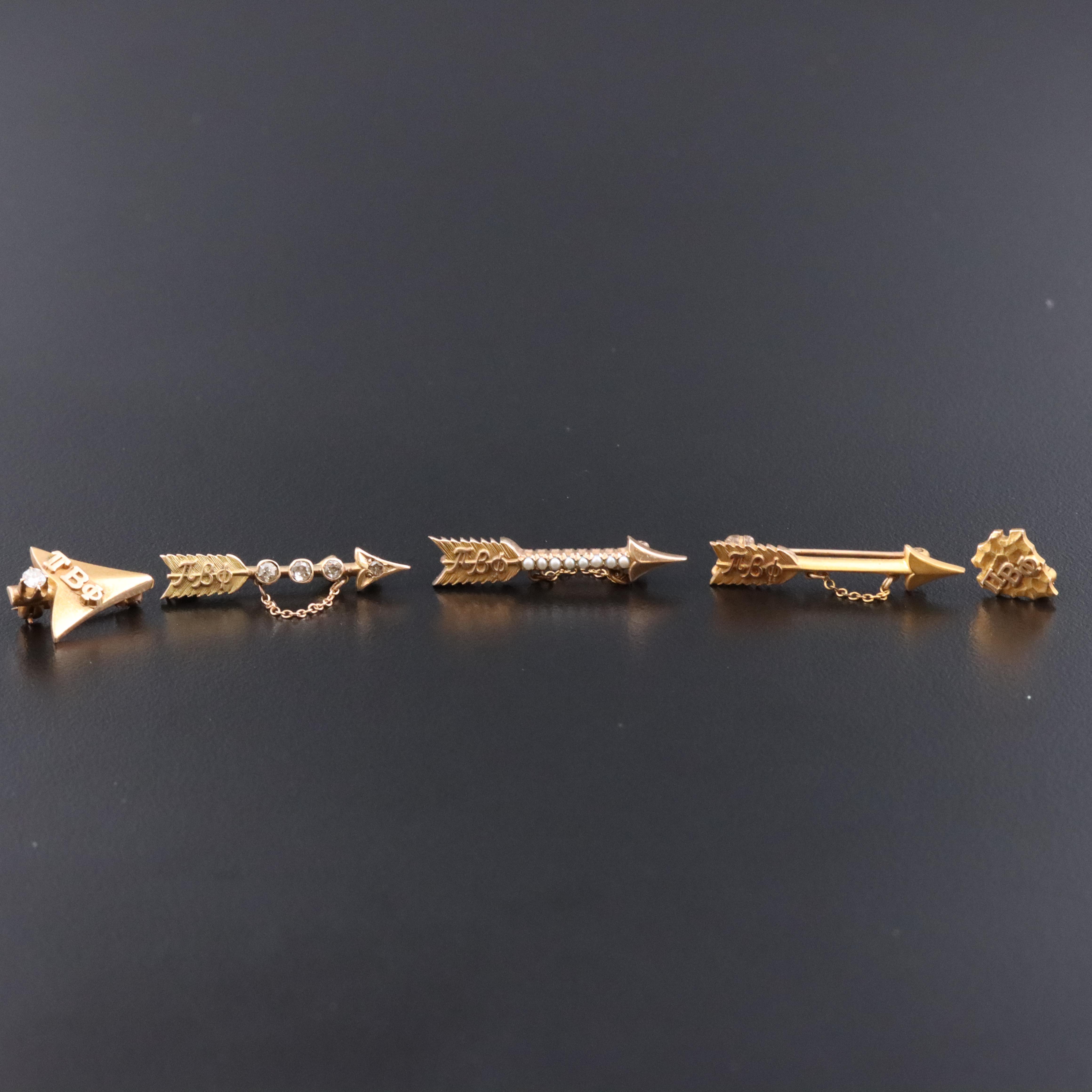 Vintage Fraternal 10K  Pi Beta Phi Pins