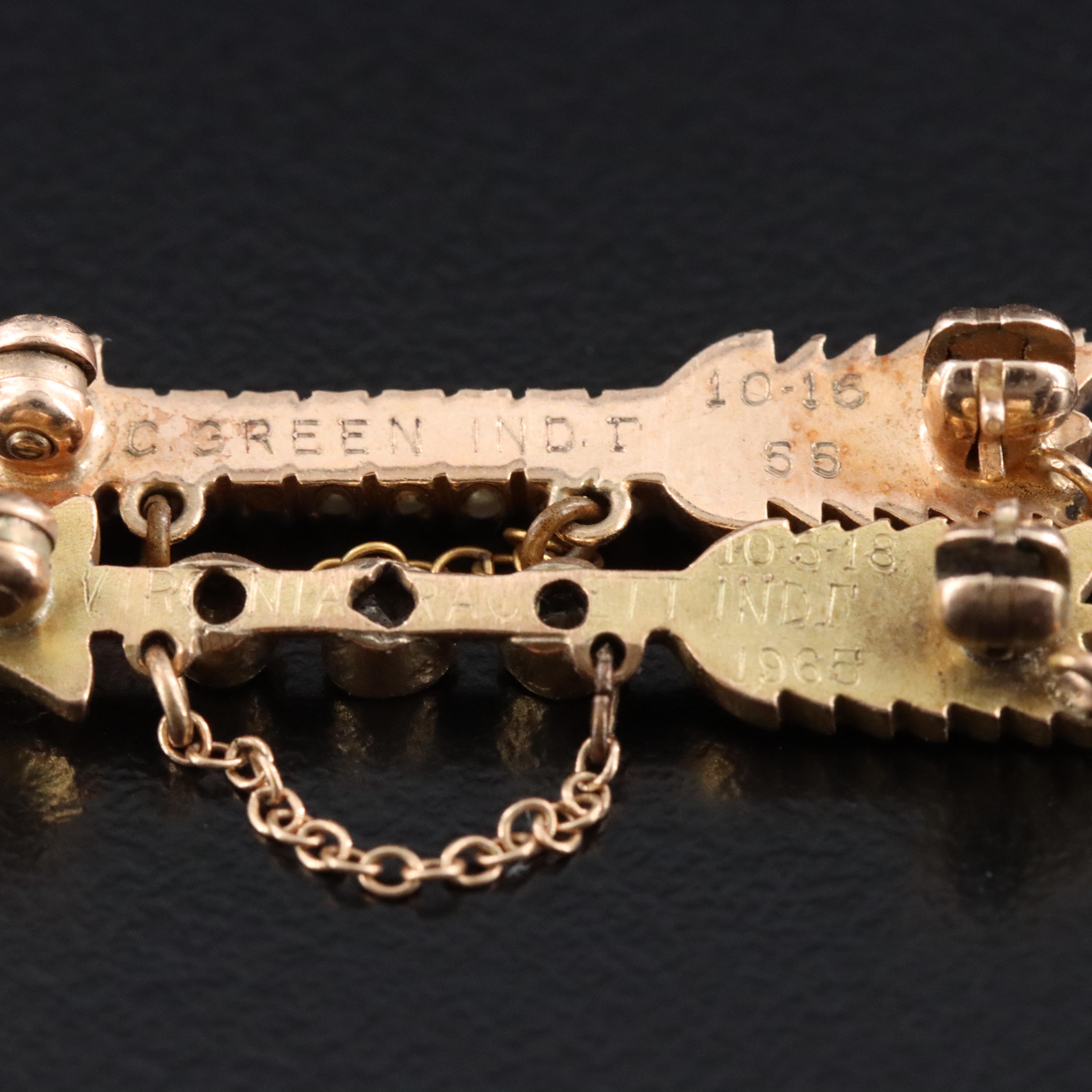 Vintage Fraternal 10K  Pi Beta Phi Pins