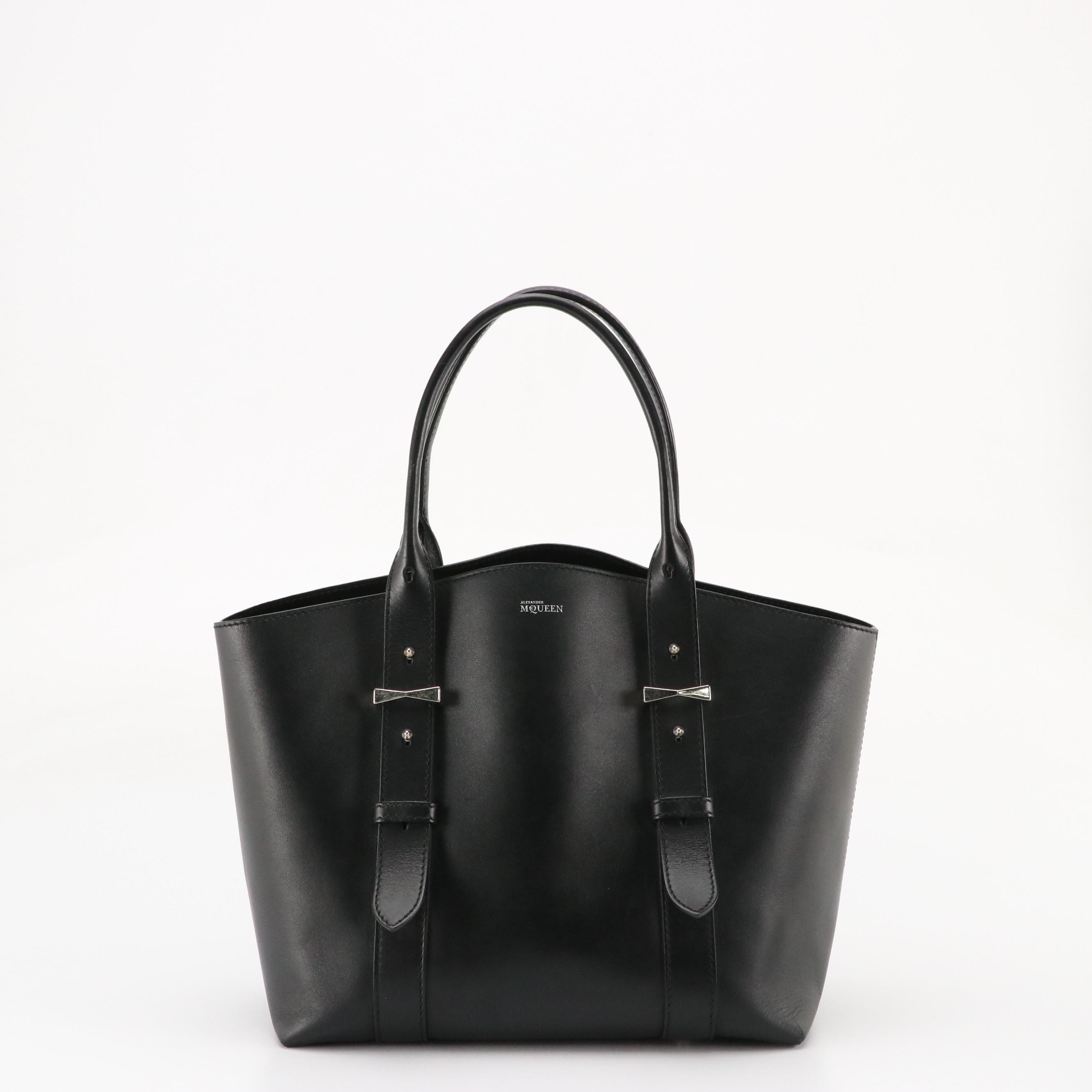 Alexander McQueen Medium Legend Tote and Zip Pouch in Soft Calfskin Leather