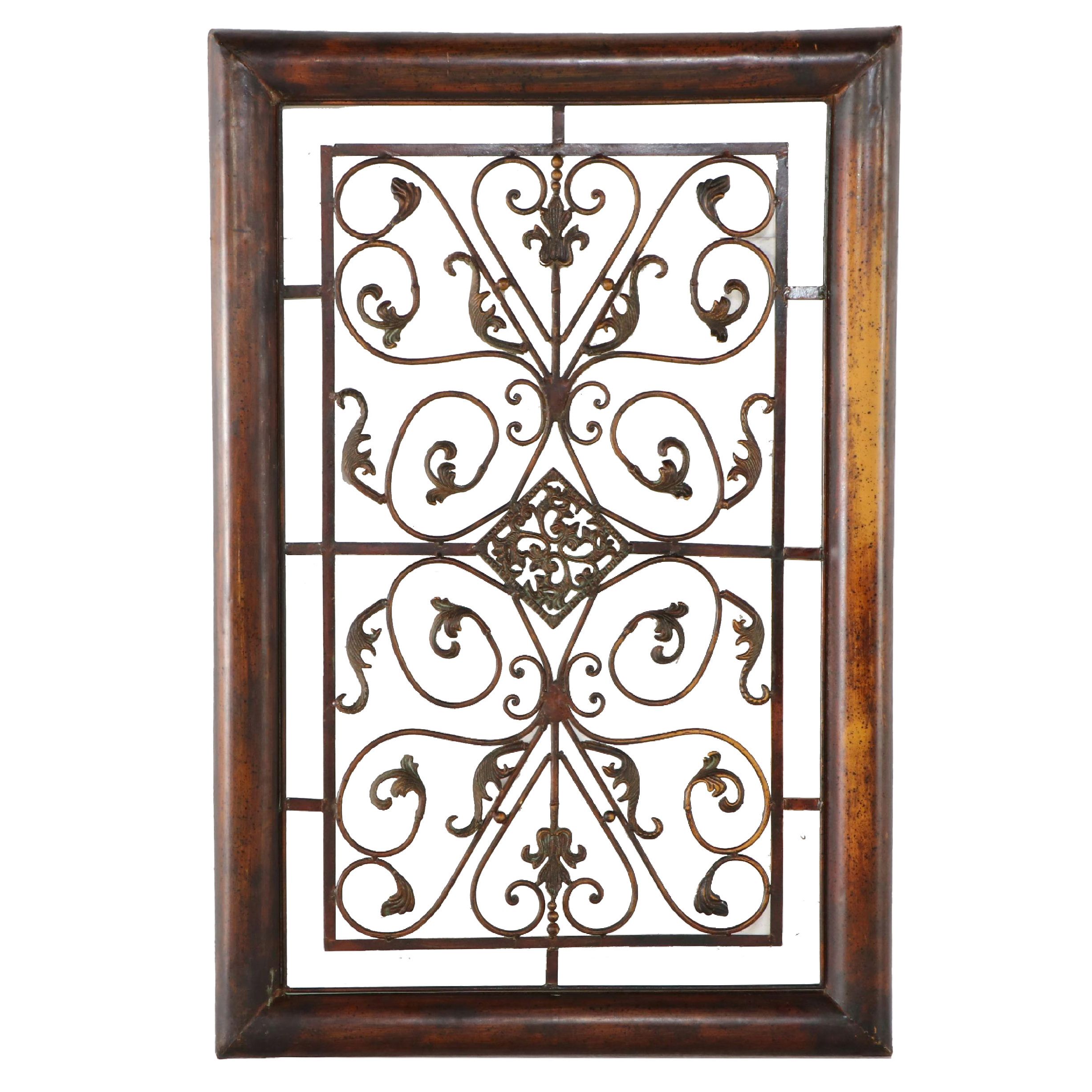 Cast Iron Scrolling Foliate Motif Wall Hanging Décor