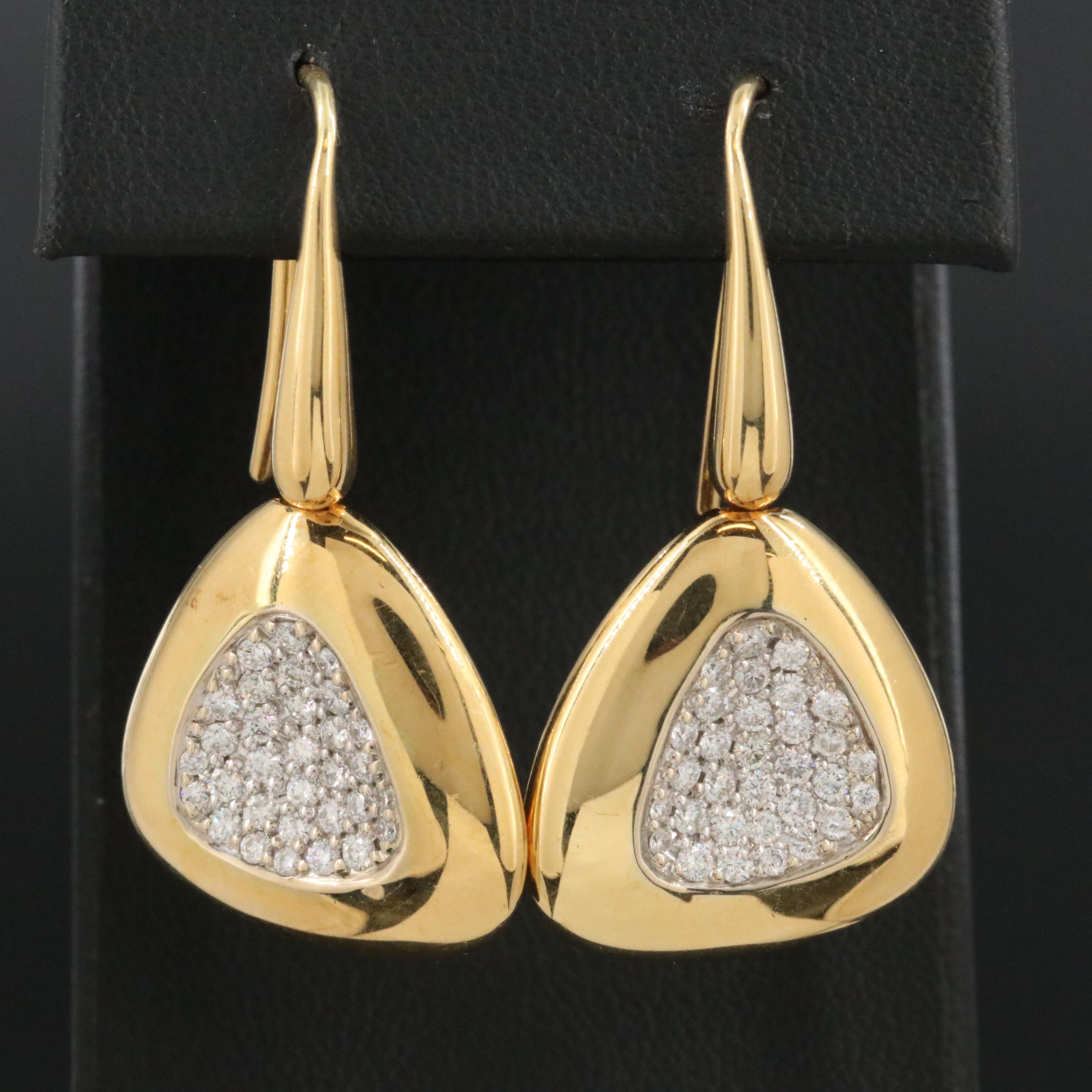 Roberto Coin Capri Plus 18K 0.97 CTW Diamond Pavé Earrings