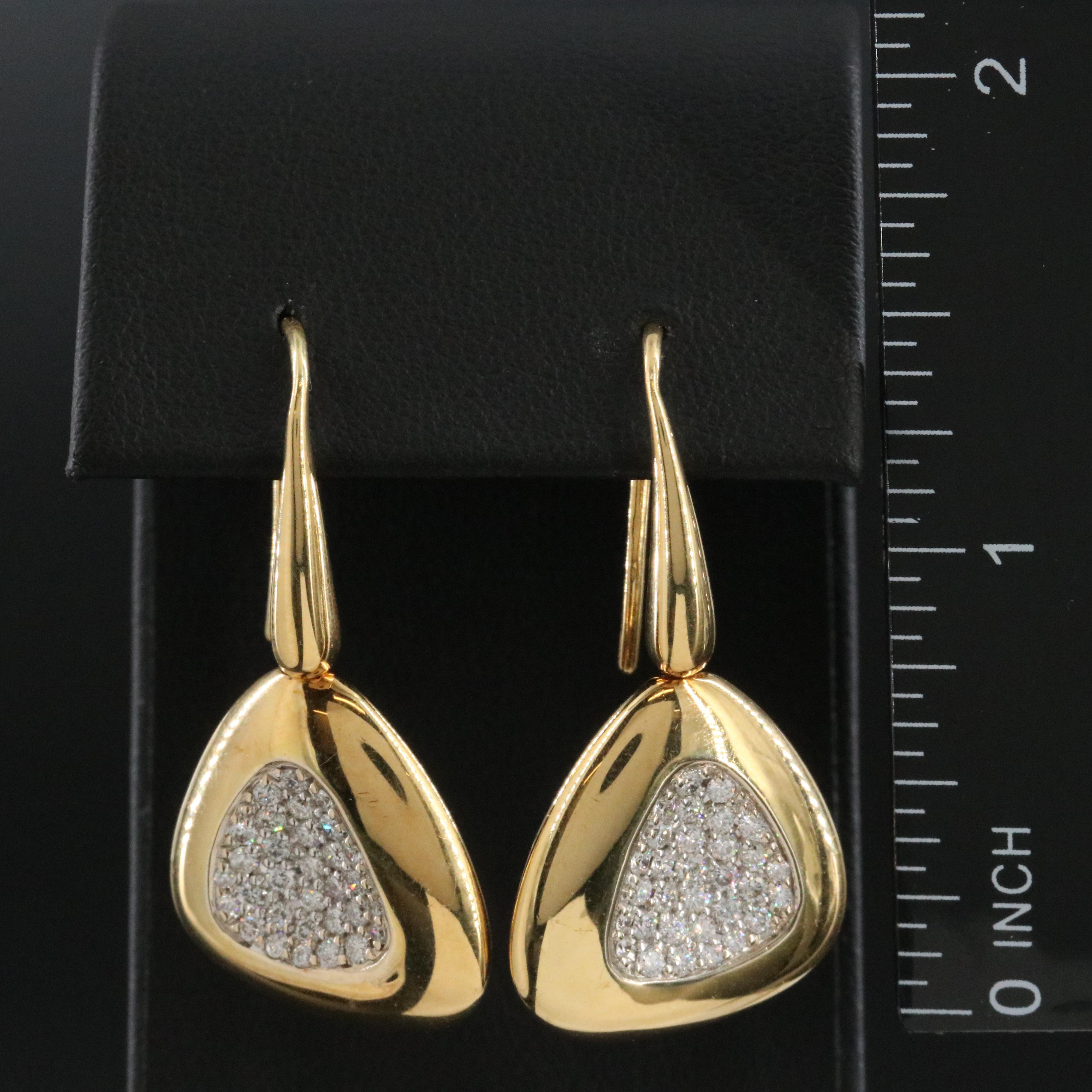 Roberto Coin Capri Plus 18K 0.97 CTW Diamond Pavé Earrings