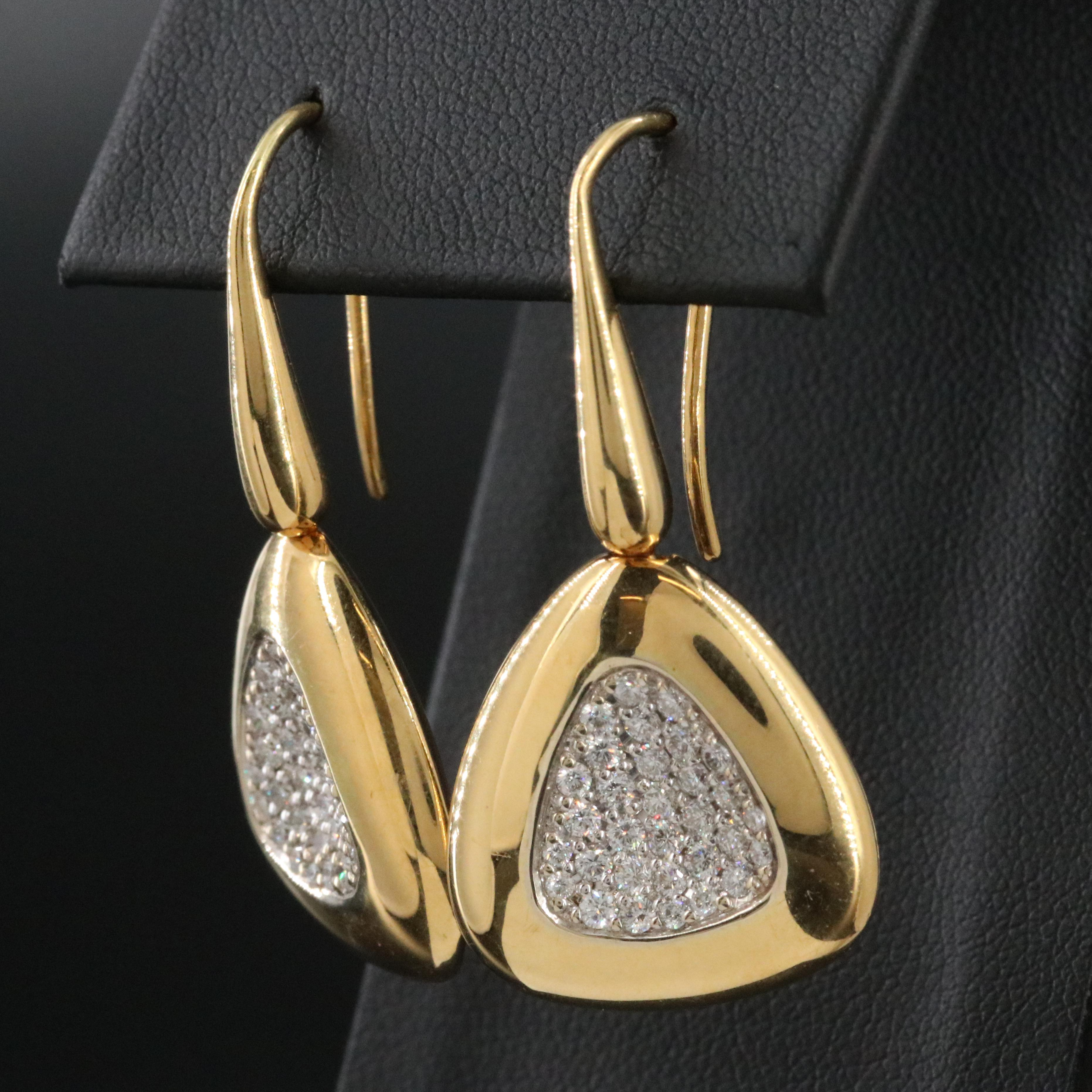 Roberto Coin Capri Plus 18K 0.97 CTW Diamond Pavé Earrings
