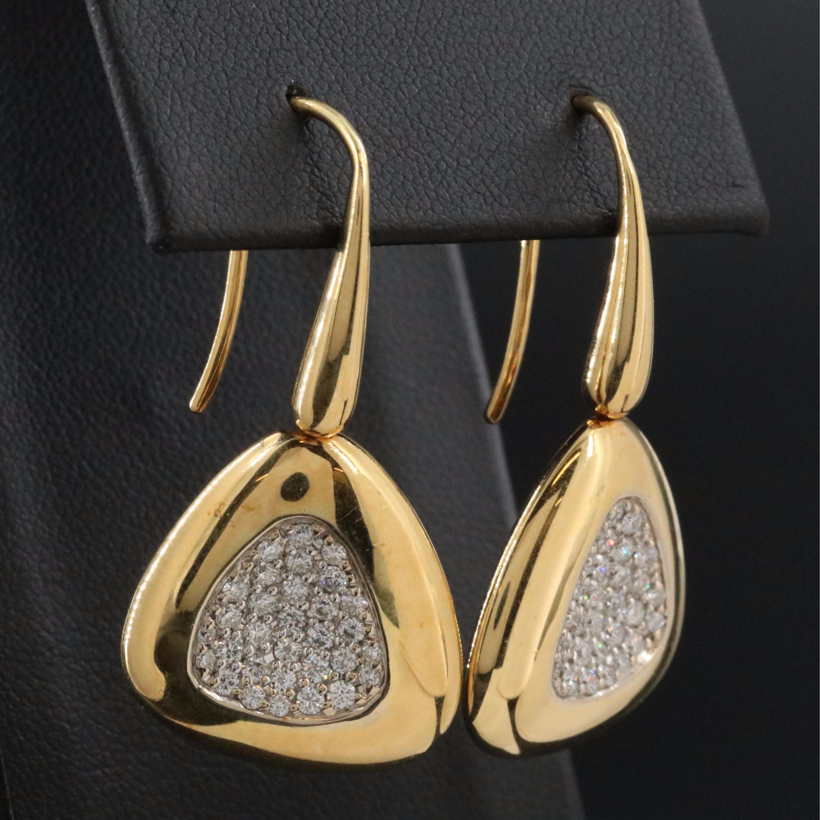 Roberto Coin Capri Plus 18K 0.97 CTW Diamond Pavé Earrings