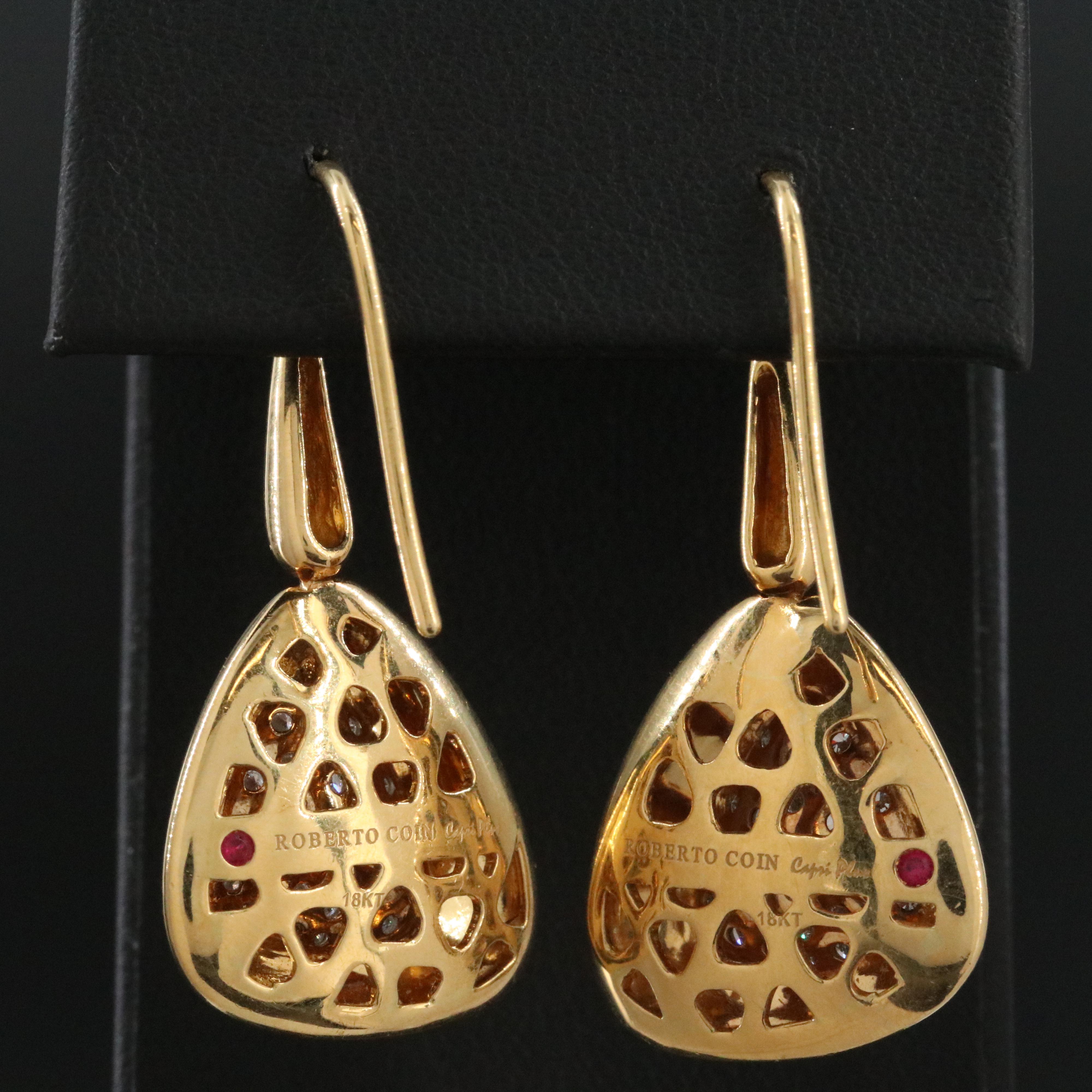 Roberto Coin Capri Plus 18K 0.97 CTW Diamond Pavé Earrings