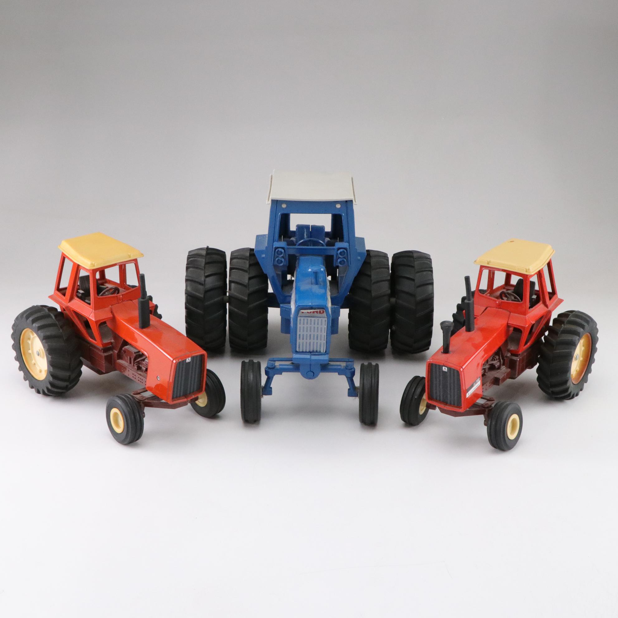 ERTL Ford 9600 Diecast Metal Tractor with Two Allis-Chalmers 7050 Tractors