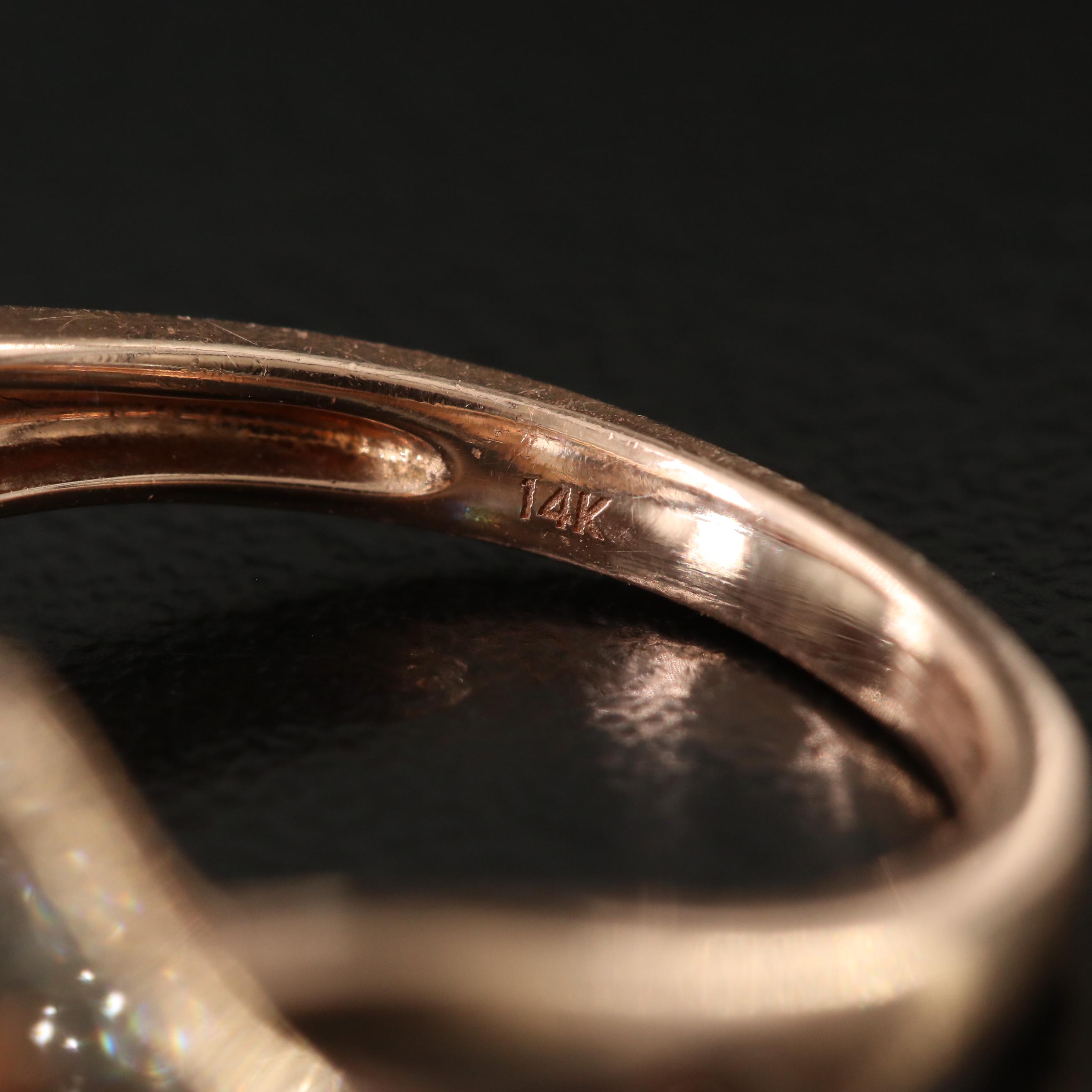 EFFY 14K Rose Gold Aquamarine and Diamond Ring with Fancy Color Diamonds