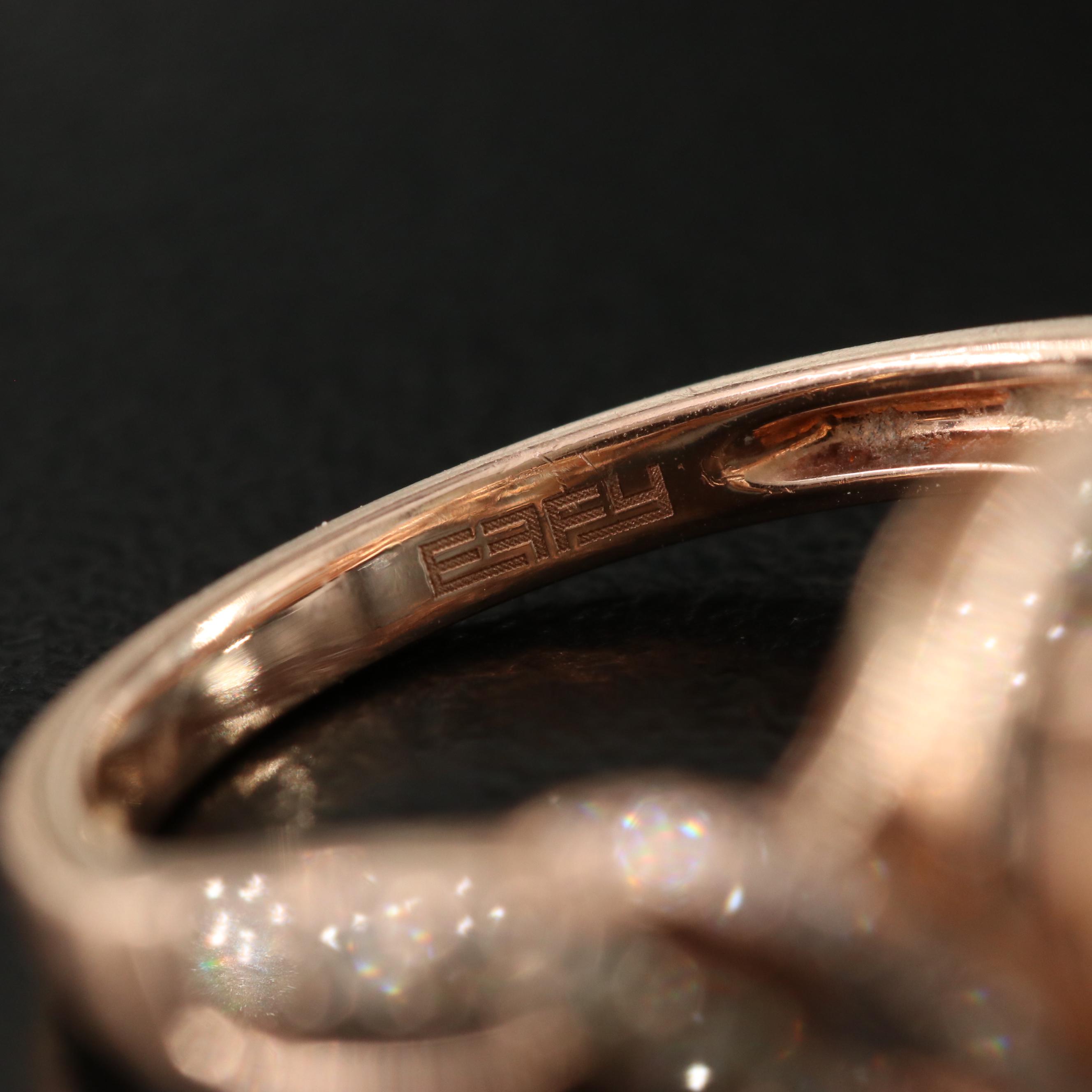 EFFY 14K Rose Gold Aquamarine and Diamond Ring with Fancy Color Diamonds