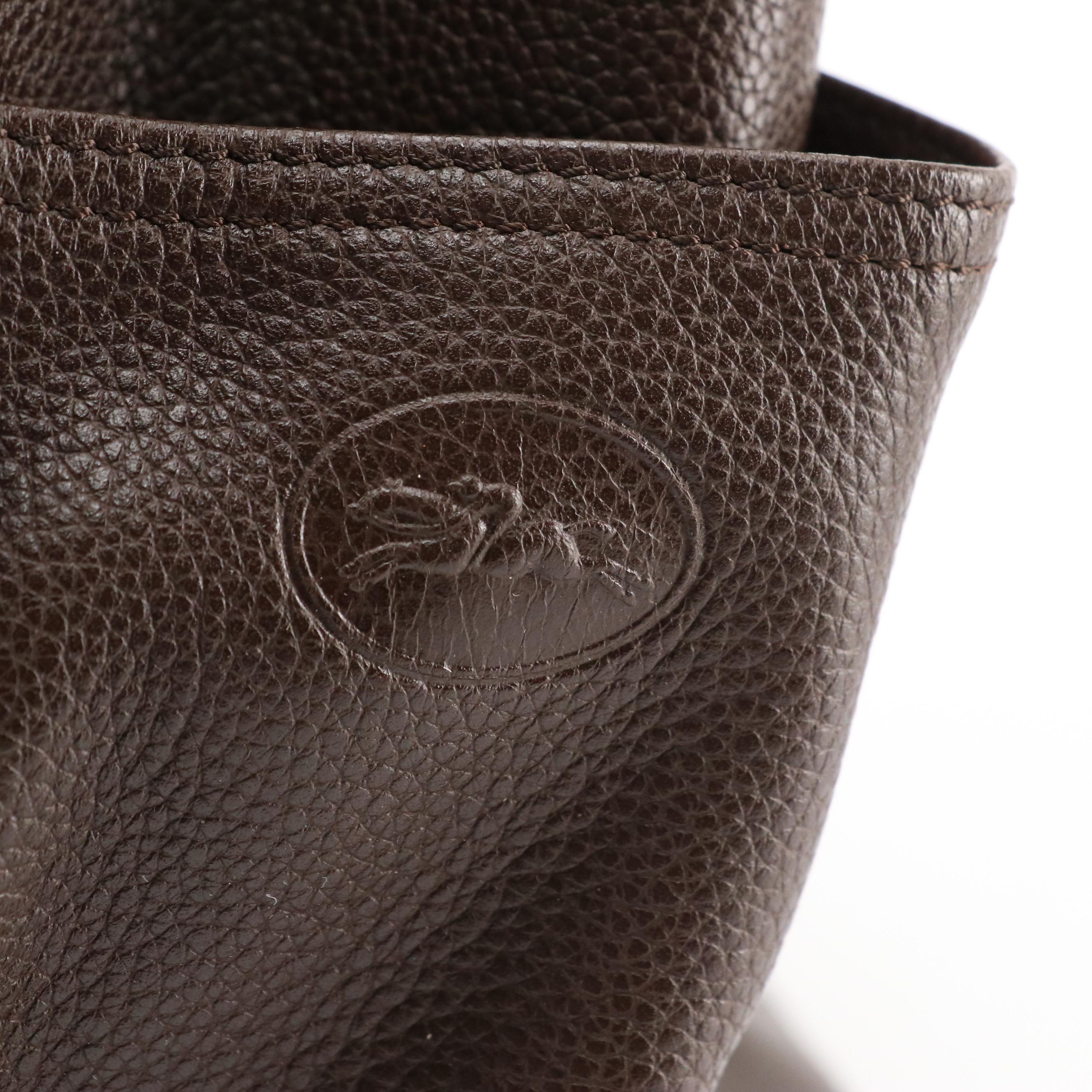 Longchamp Weekender Travel Bag in Dark Brown Leather