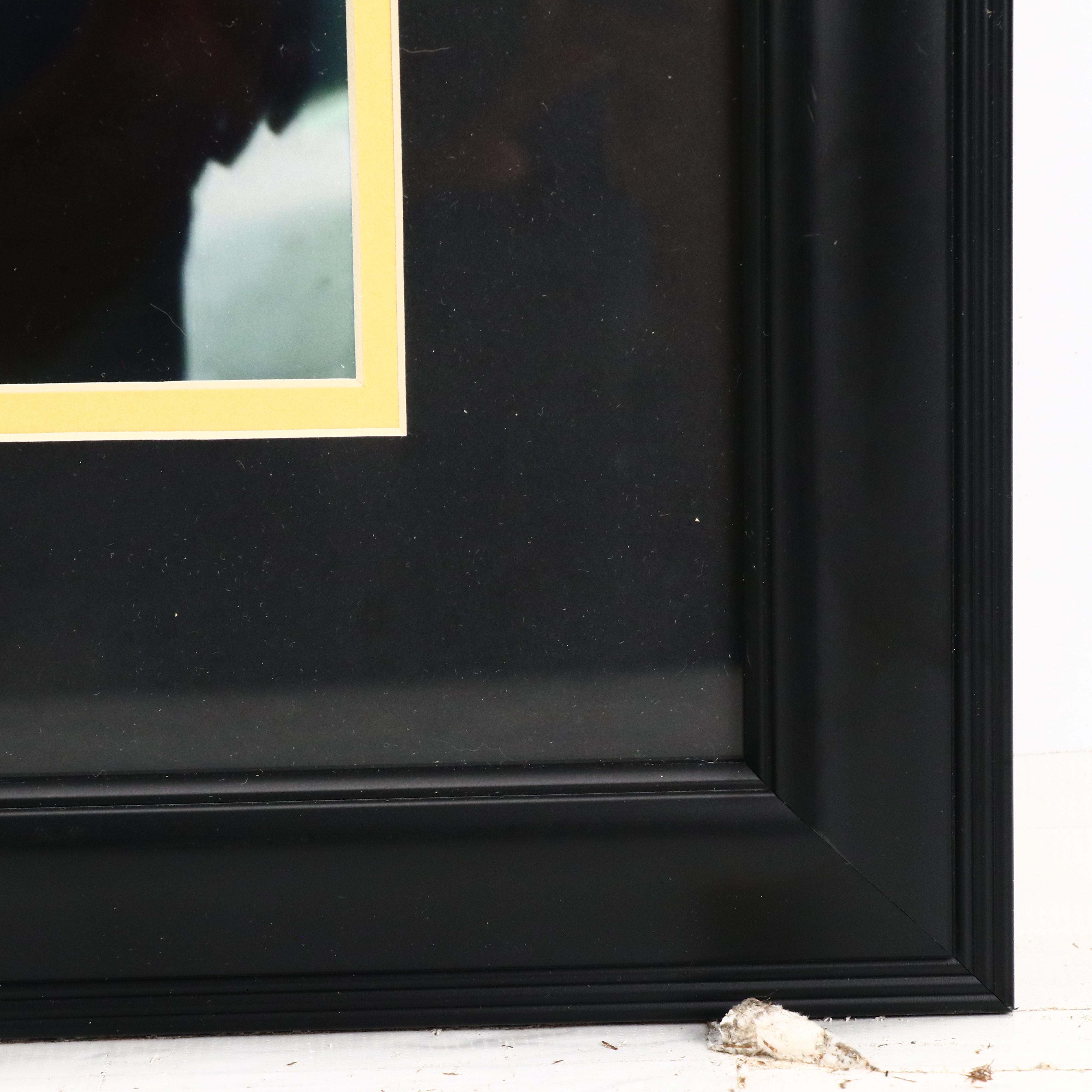 Two Framed Photo Prints of "Mean Joe" Green and Hines Ward