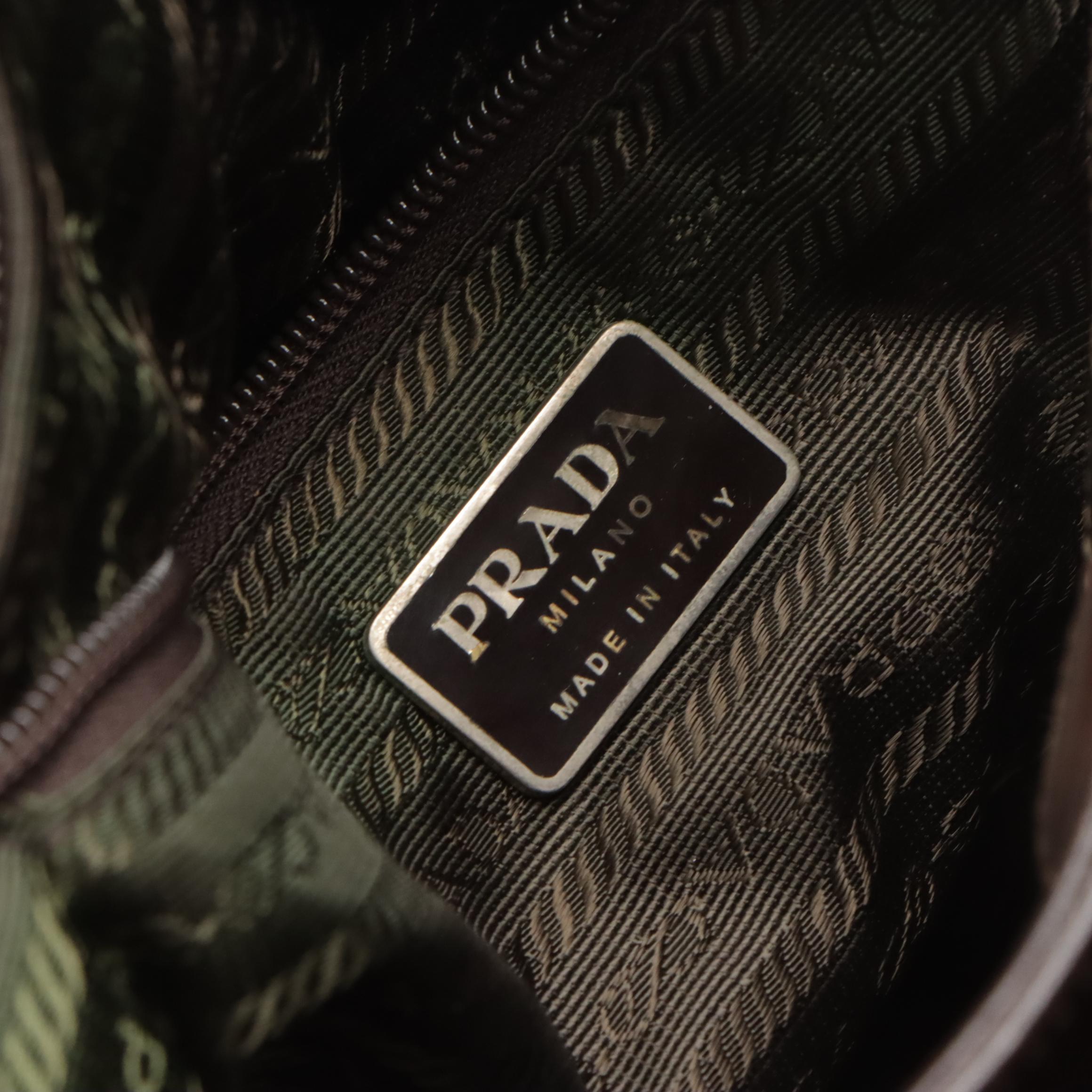 Prada Beige Smooth Leather Flap-Over Shoulder Bag