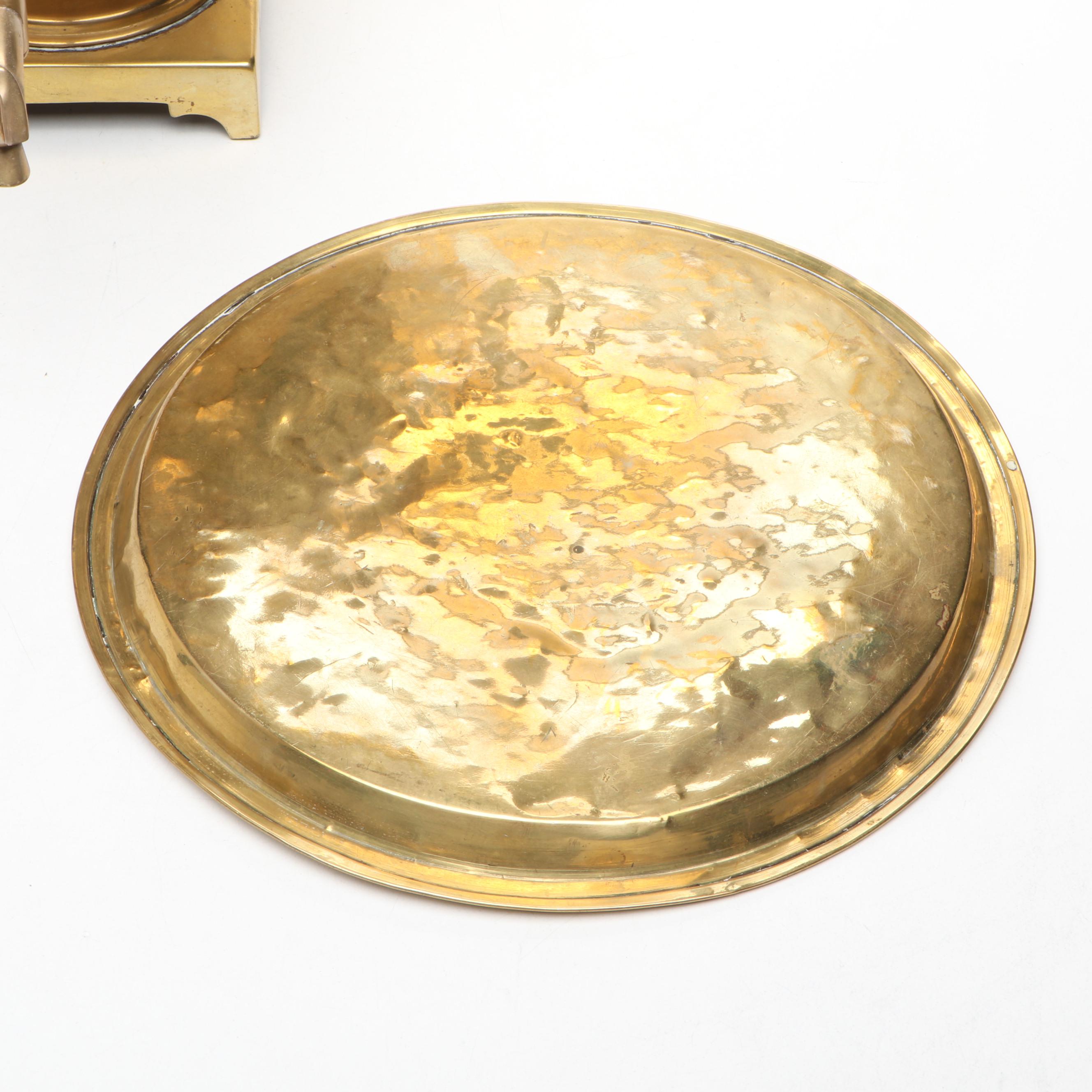 Brass Samovar and Tray, Early to Mid-20th Century