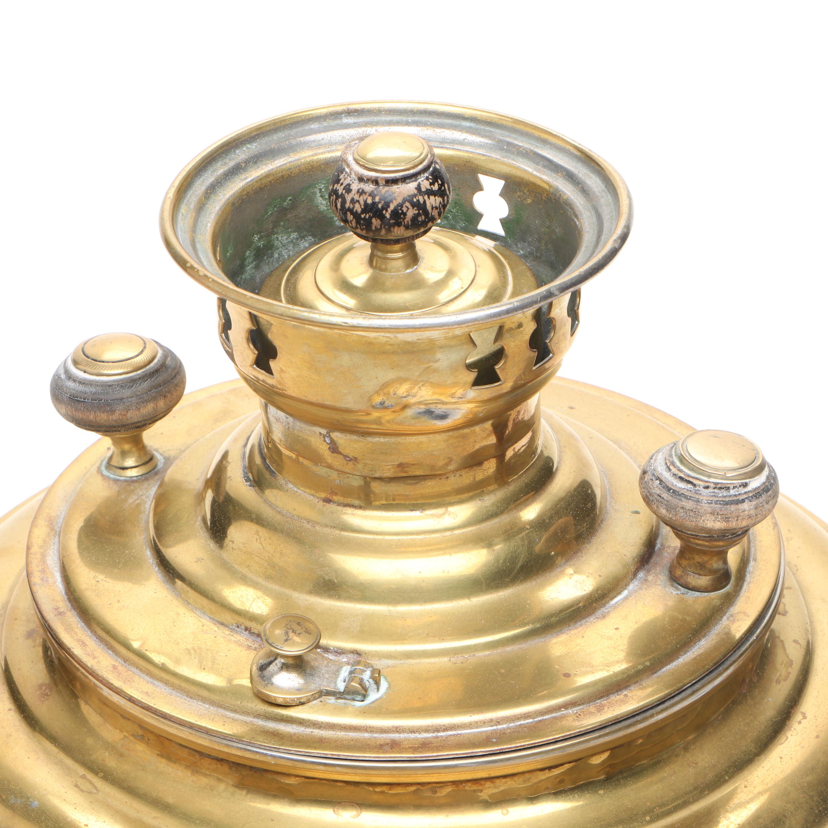 Brass Samovar and Tray, Early to Mid-20th Century