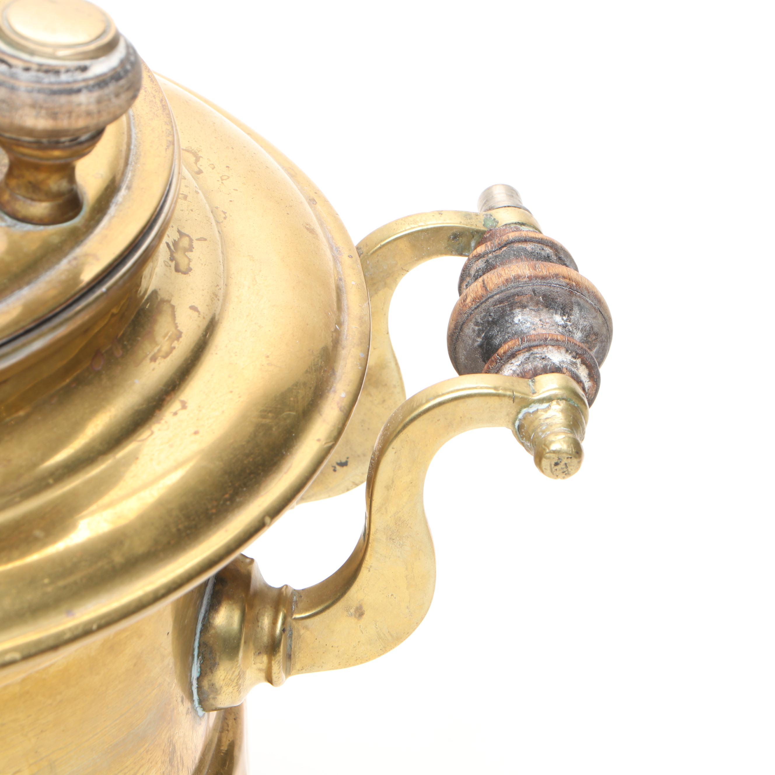 Brass Samovar and Tray, Early to Mid-20th Century