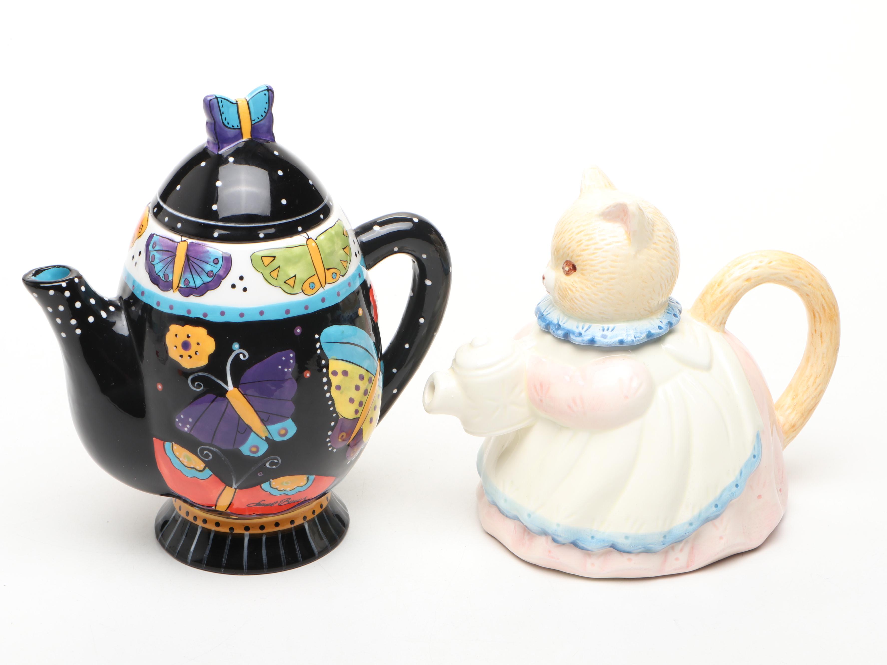 Ceramic rabbit and Cat Form Teapots with More