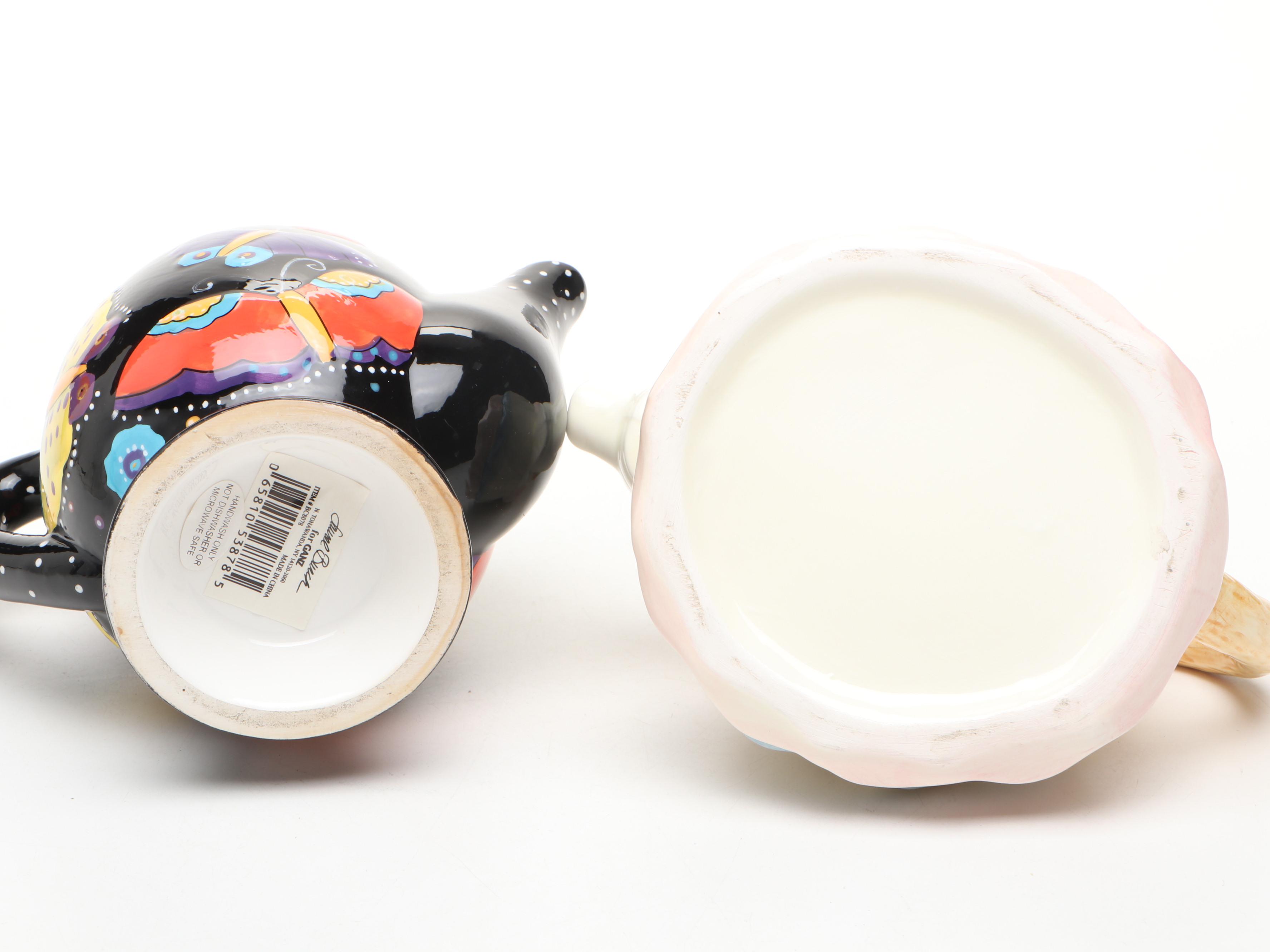 Ceramic rabbit and Cat Form Teapots with More