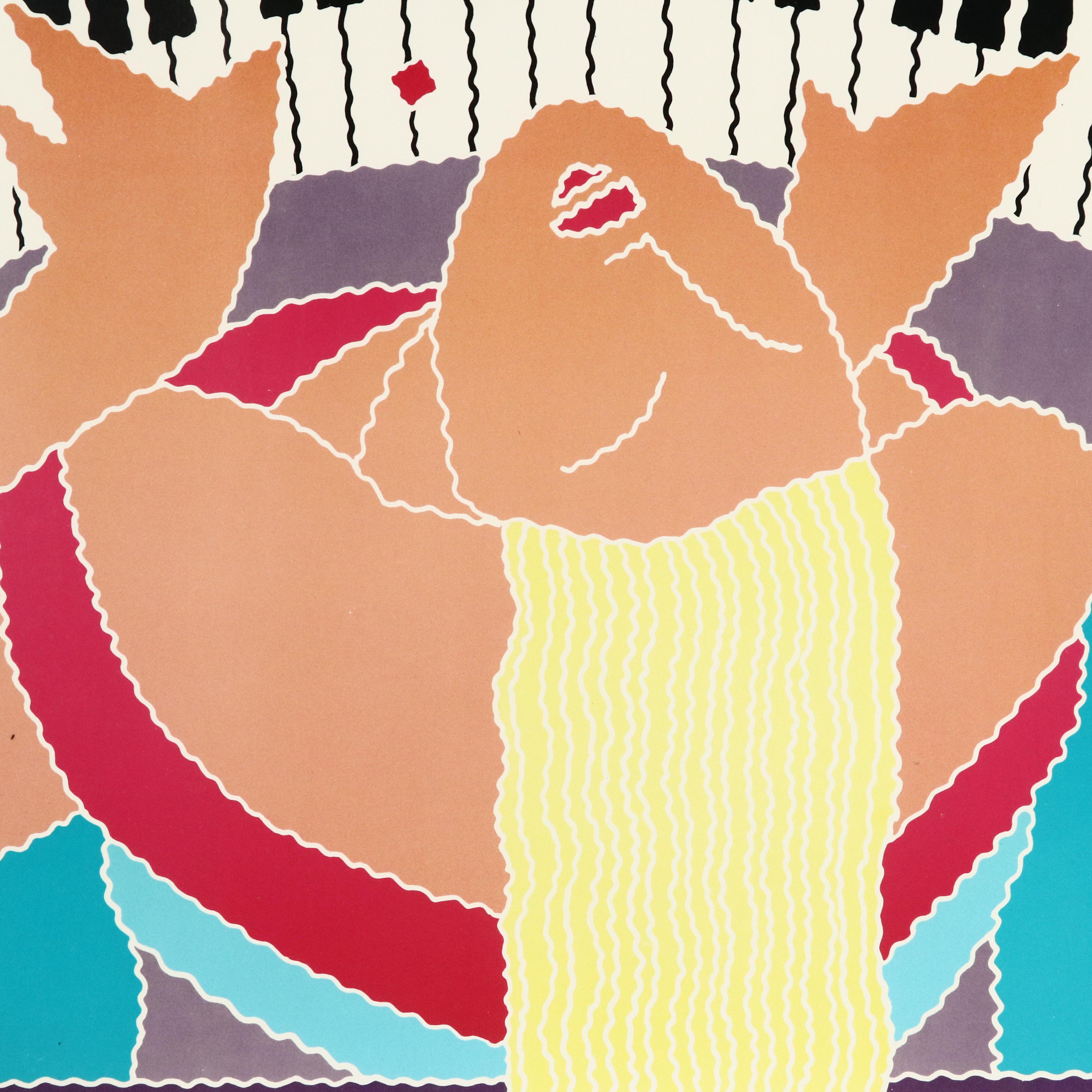 Four Framed Texas Jazz Festival Art Posters, Corpus Christi, 1980s