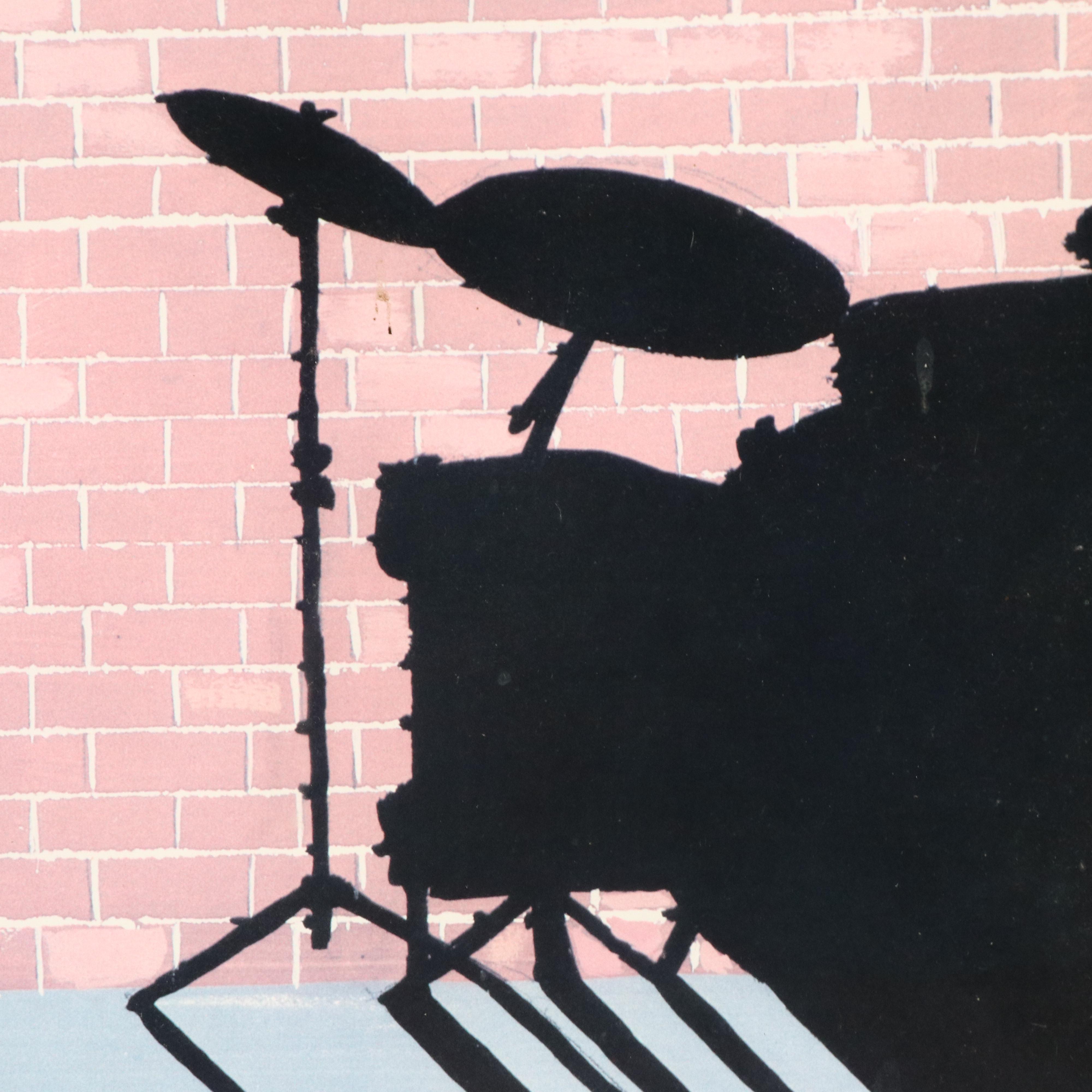 Four Framed Texas Jazz Festival Art Posters, Corpus Christi, 1980s