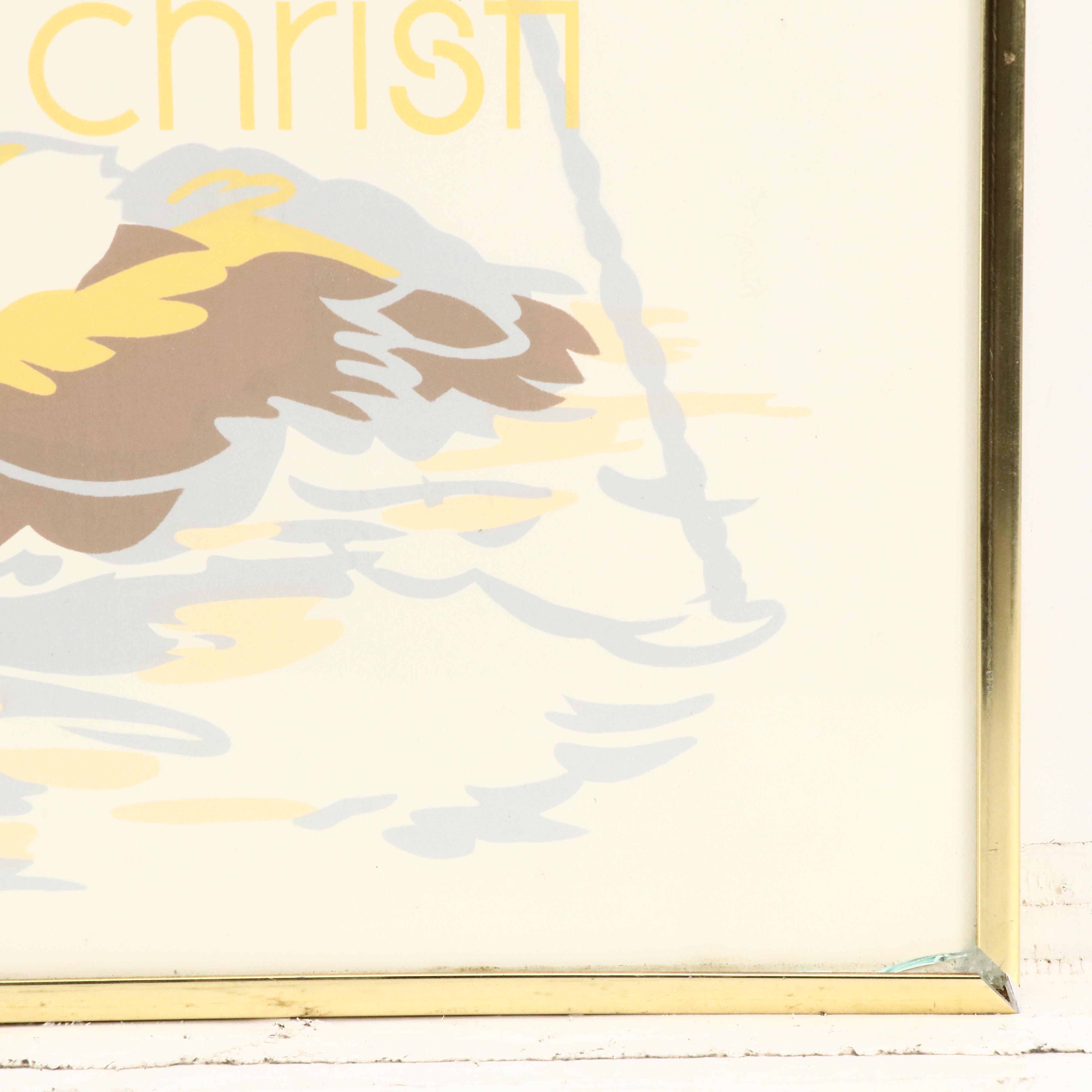 Four Framed Texas Jazz Festival Art Posters, Corpus Christi, 1980s