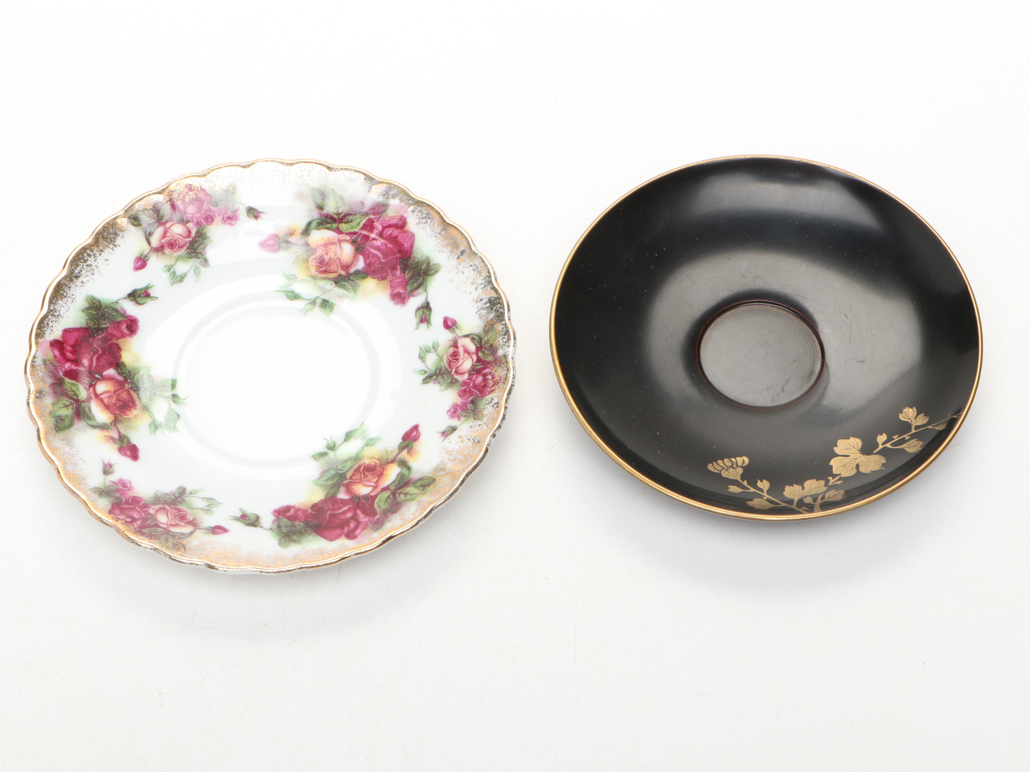 Hand Painted Delft Blue Porcelain Teacup and Saucer with More