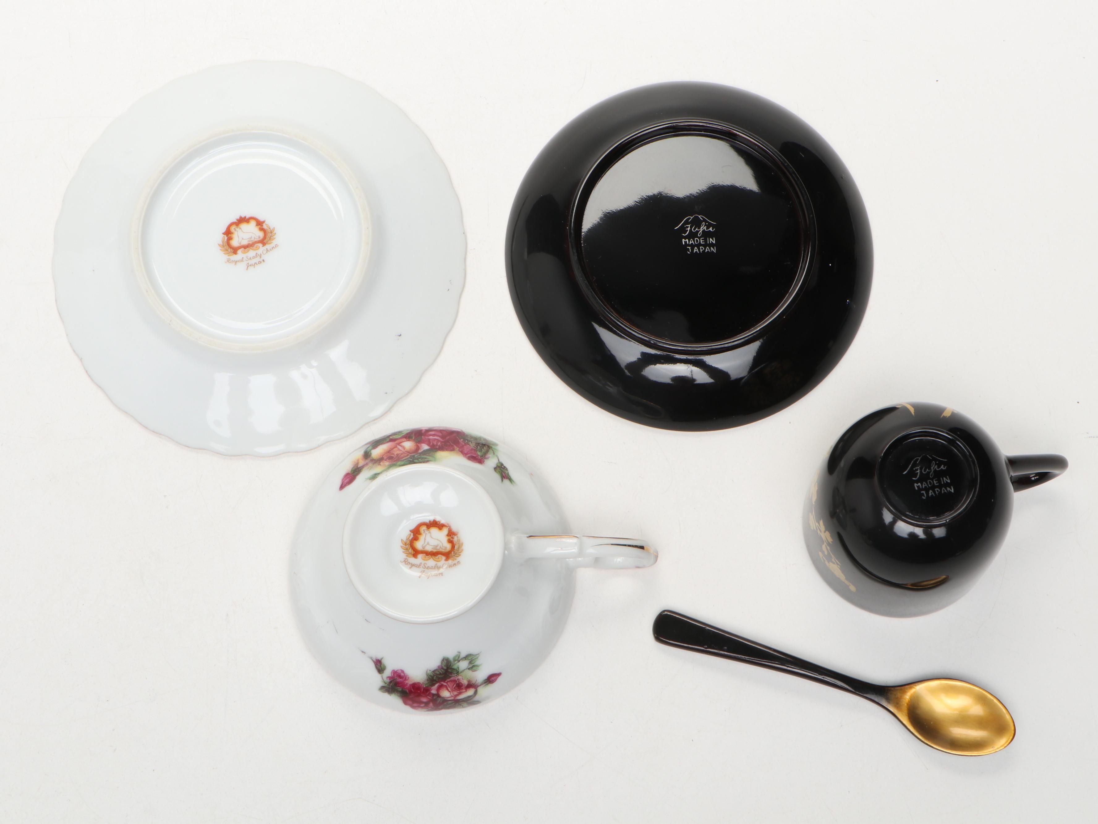 Hand Painted Delft Blue Porcelain Teacup and Saucer with More