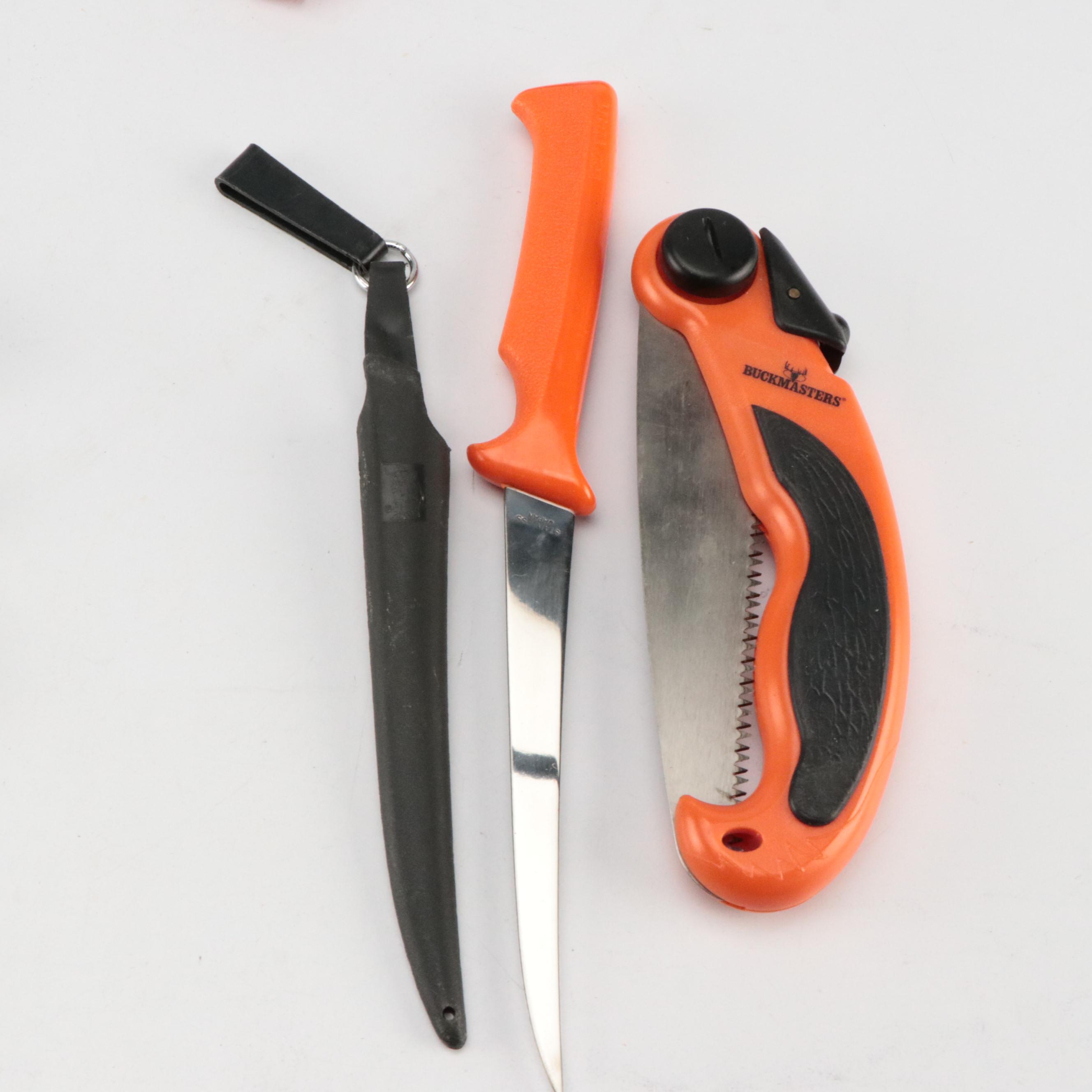 Winchester, Case, Buck and Other Knives with Telescopic Camping Forks