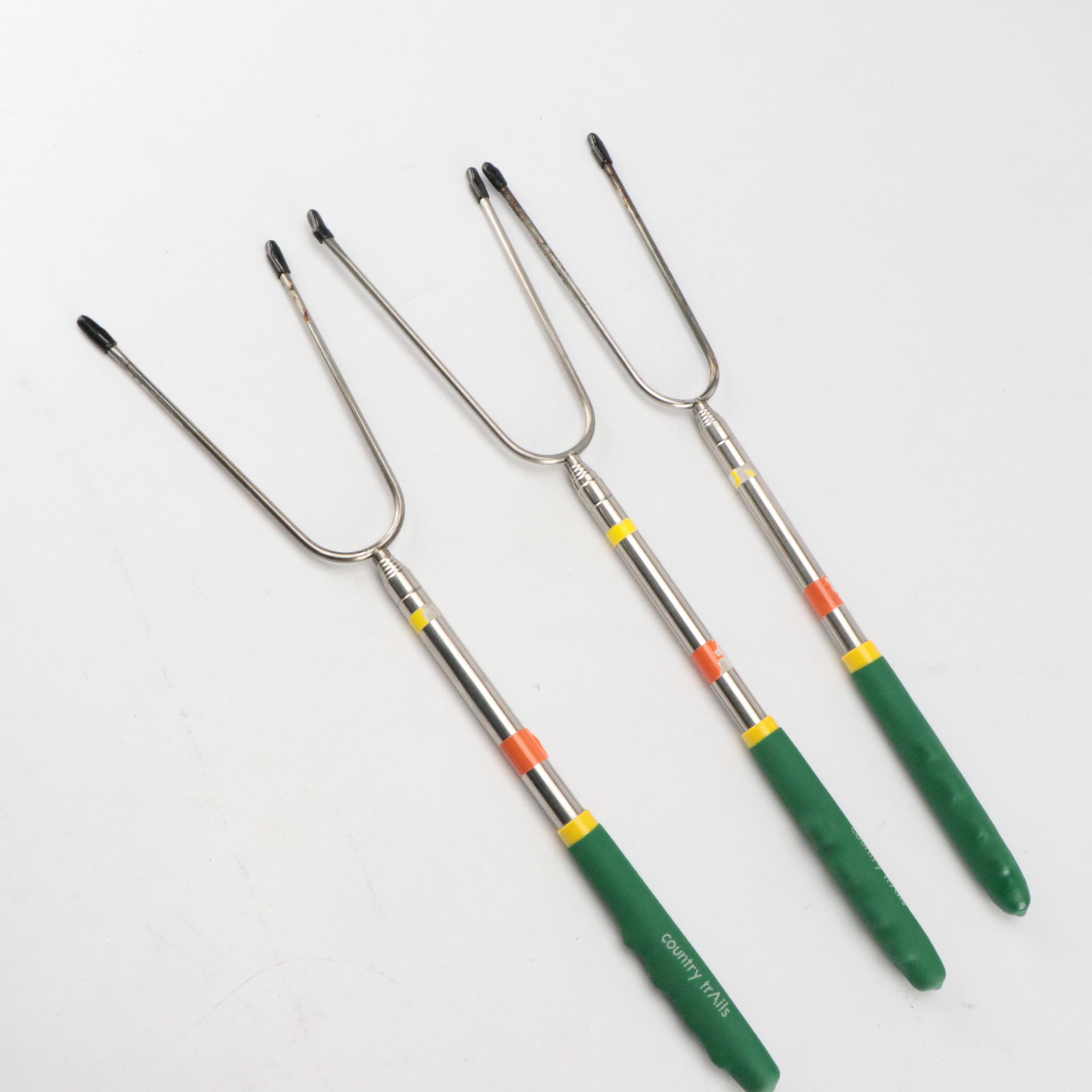 Winchester, Case, Buck and Other Knives with Telescopic Camping Forks