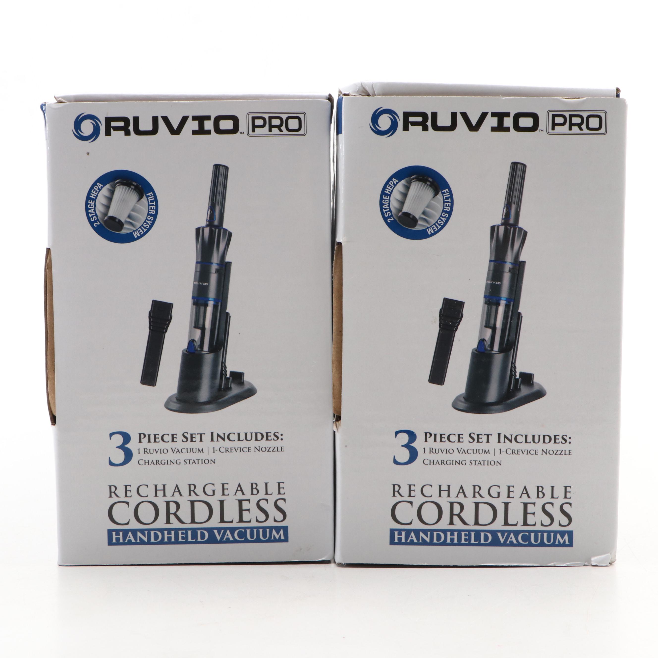 Pair of Oruvio Pro Heavy Duty Cordless Handheld Vacuum