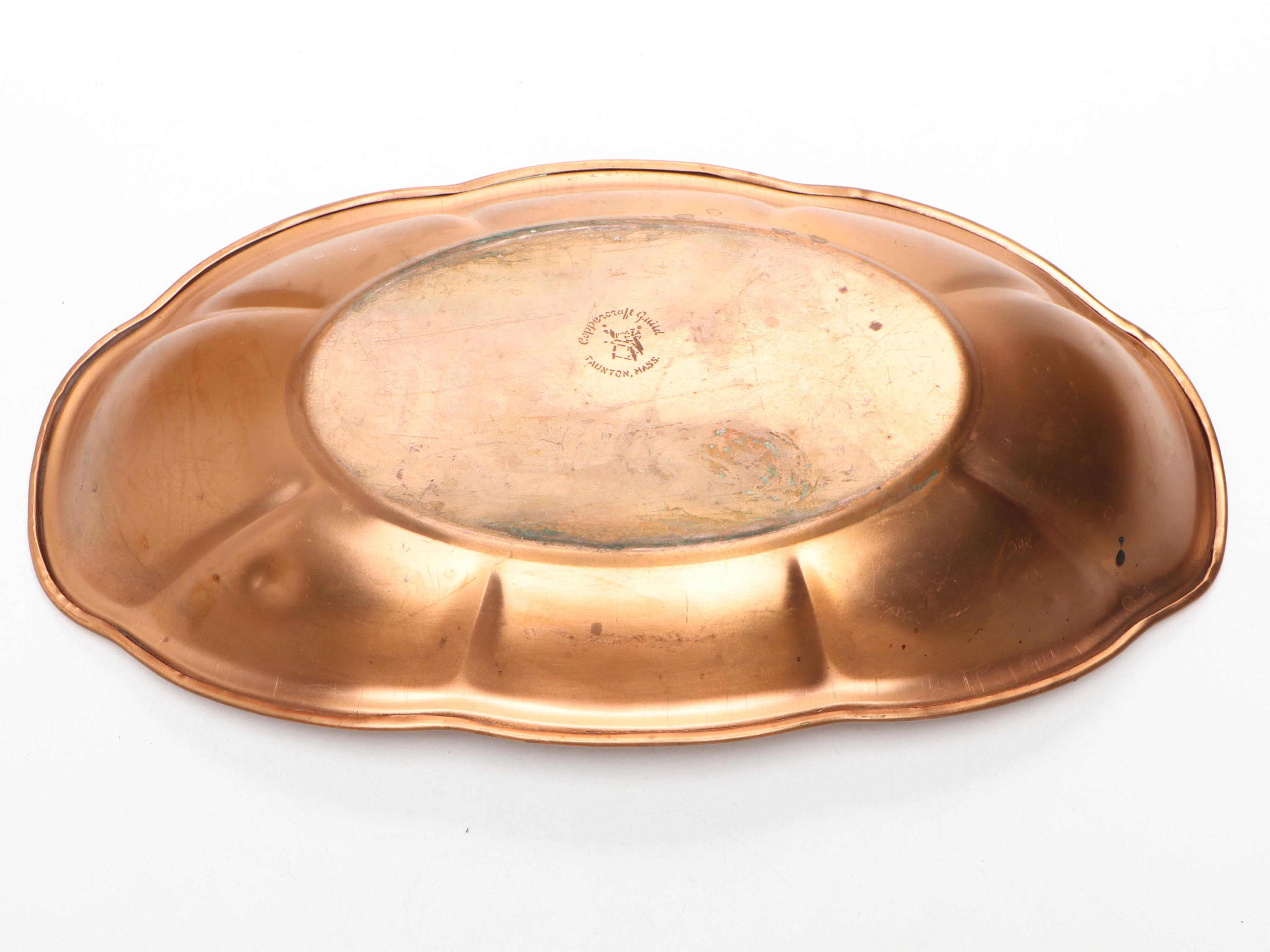 Gregorian Hammered Copper Decorative Plate and More