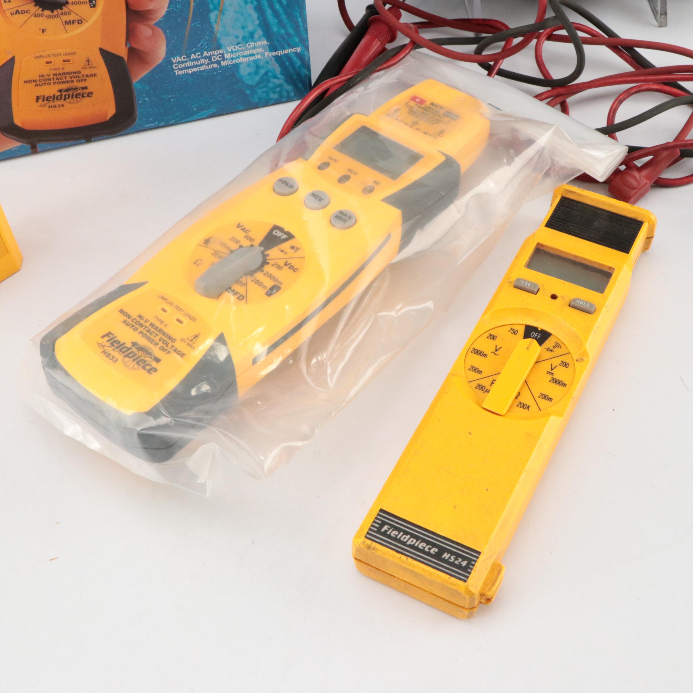 Fieldpiece HS24 and HS 33 Expandable Manual Ranging Stick Multimeter for HVAC/R